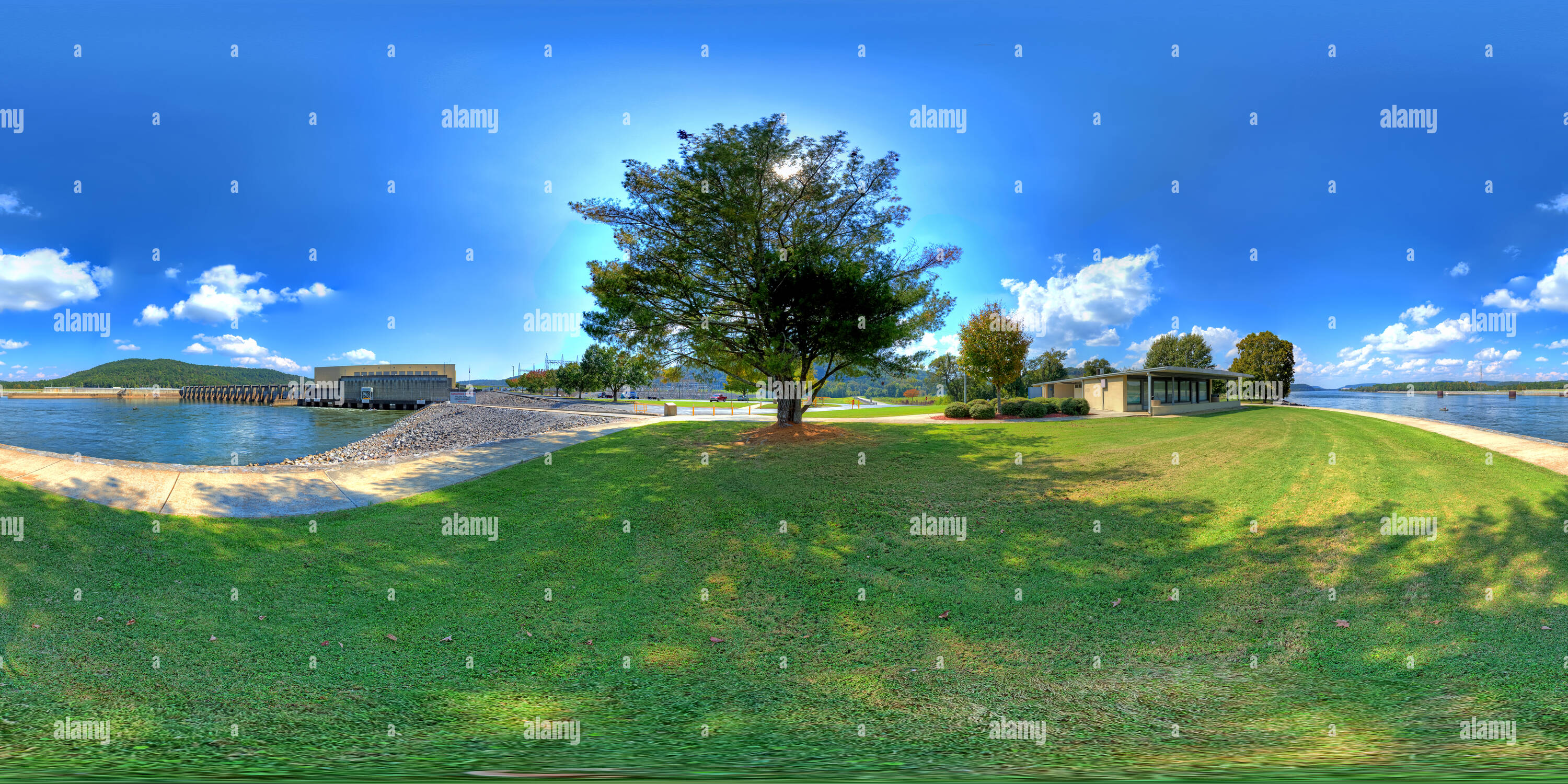 360° view of Guntersville Dam - South Side - Alamy