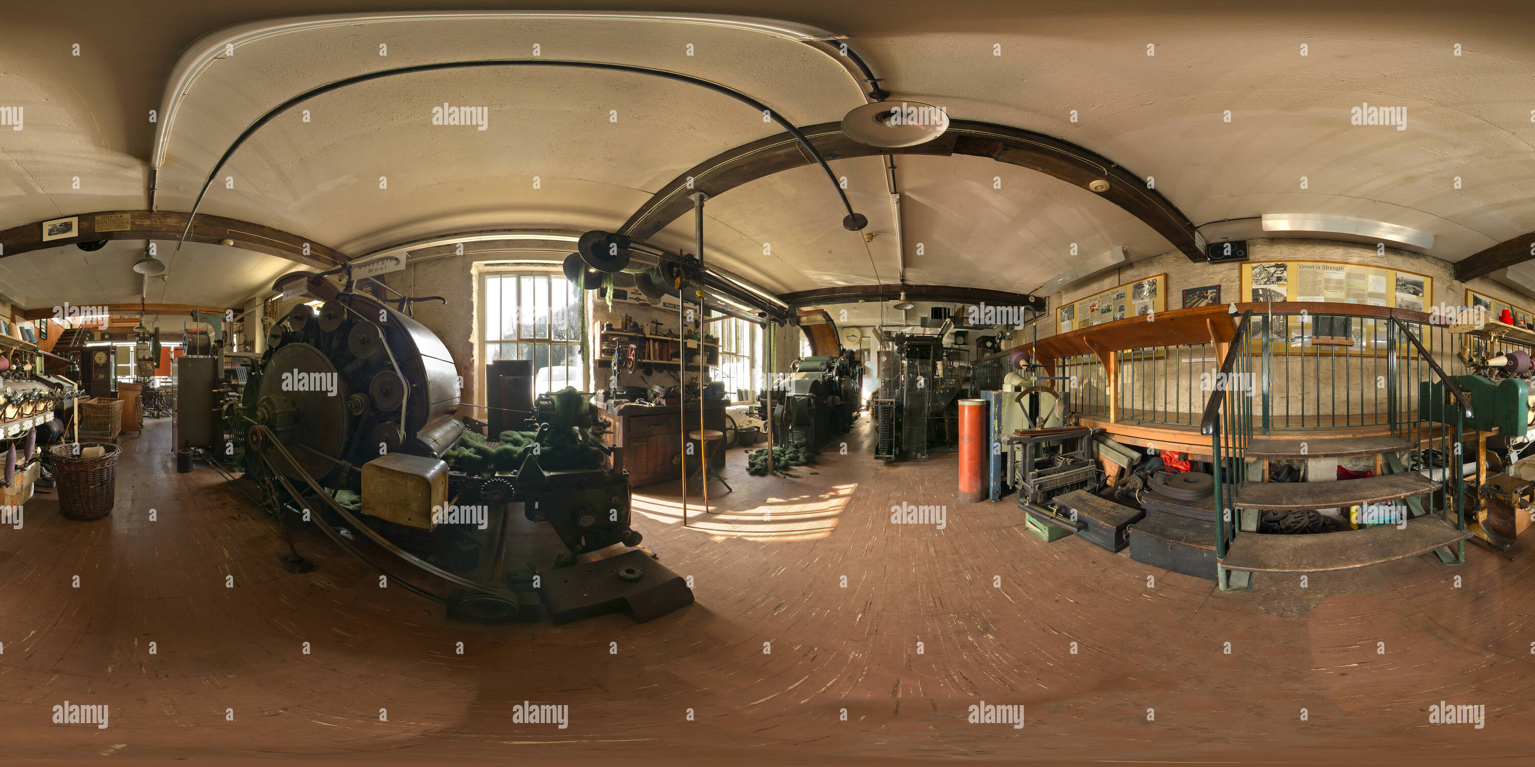 360 degree panoramic view of Carding room