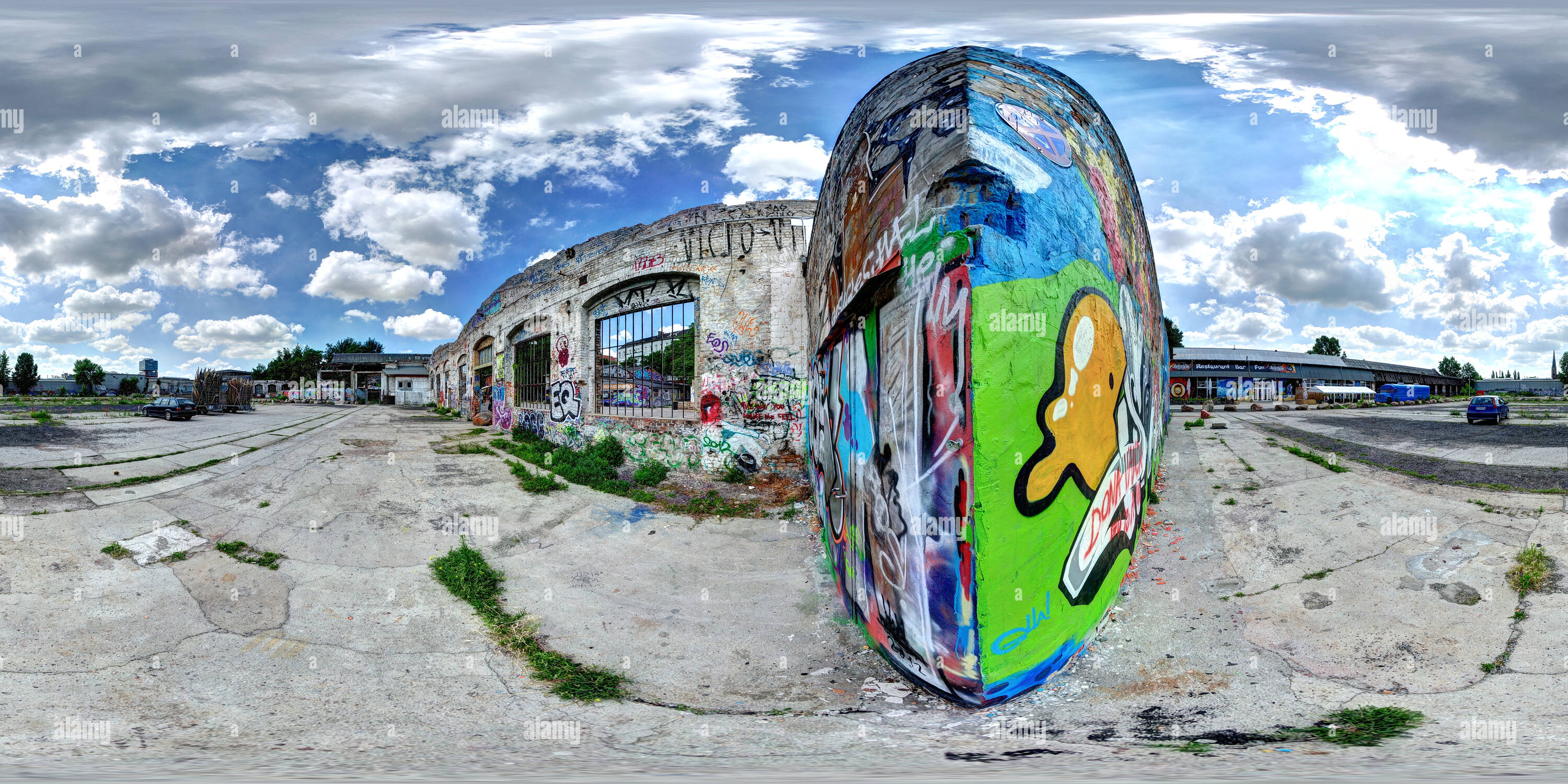 360 degree panoramic view of RAW Area Berlin