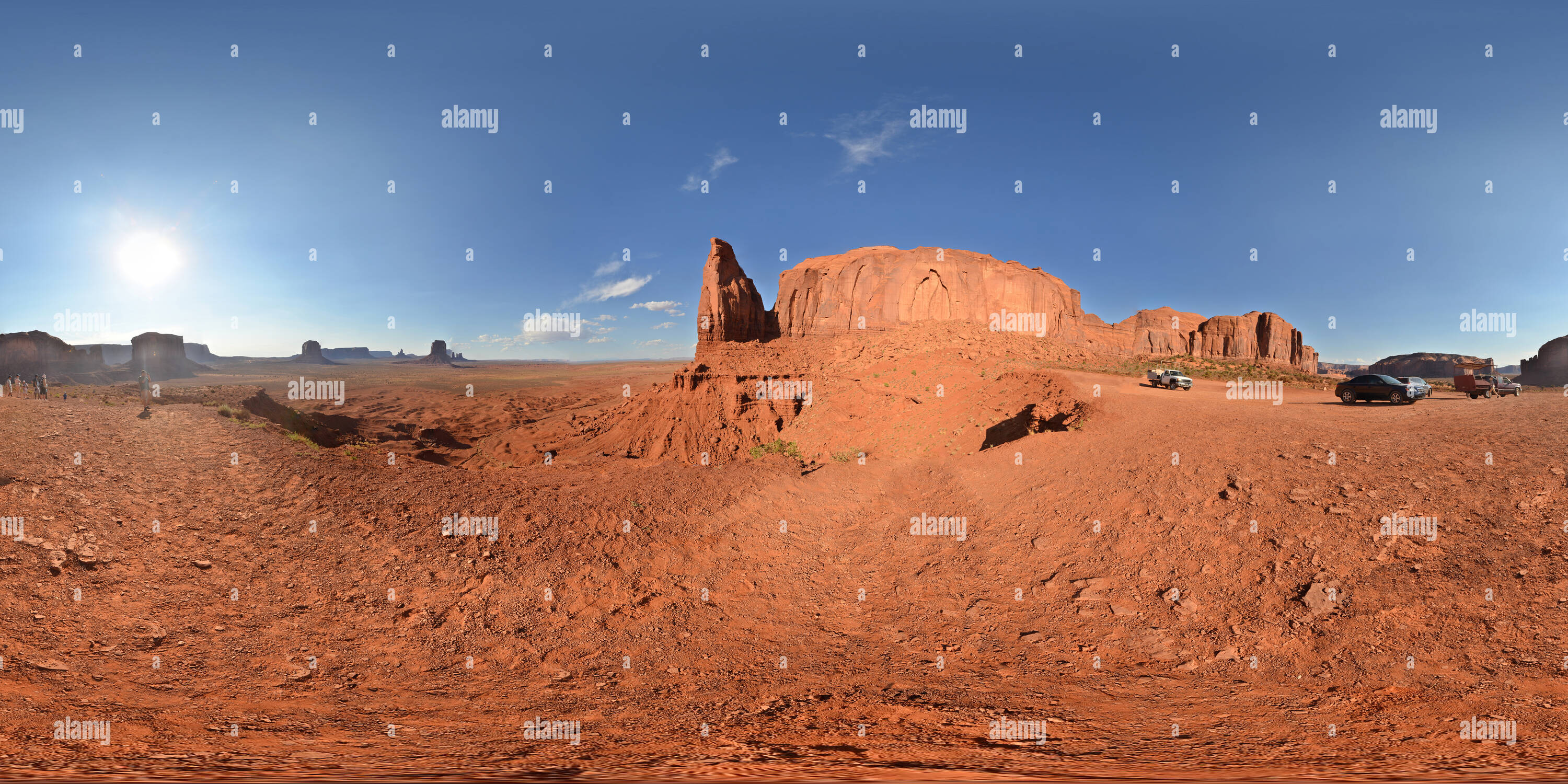 360 degree panoramic view of Monument Valley viewpoint