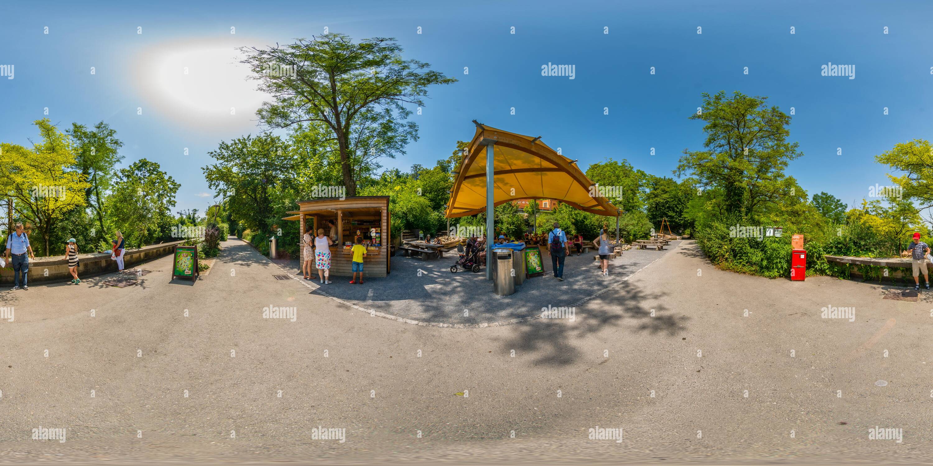 360° view of Zoo Zurich, Picnic Area Alamy