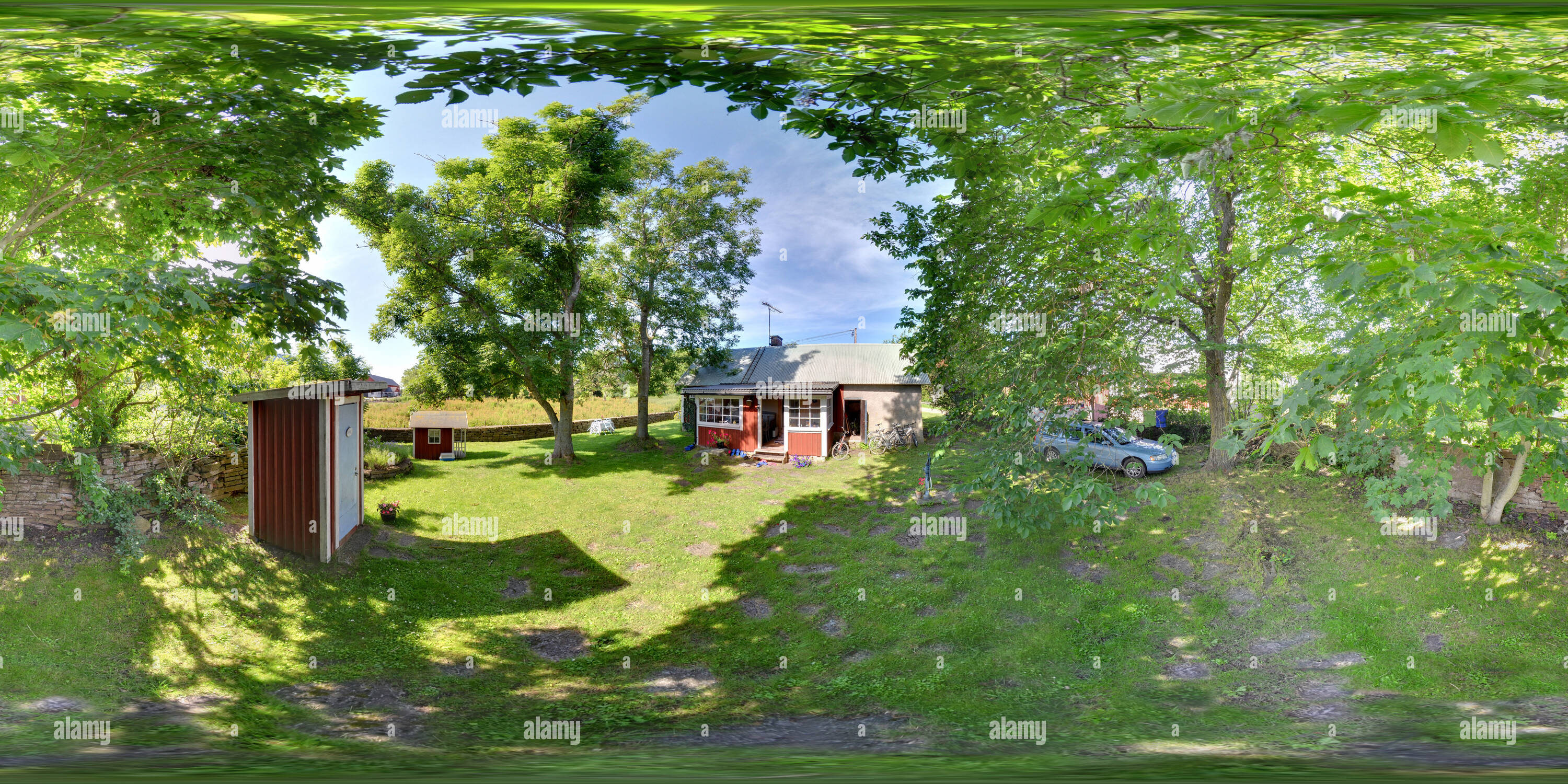360° view of Old house in Oland, Sweden Alamy