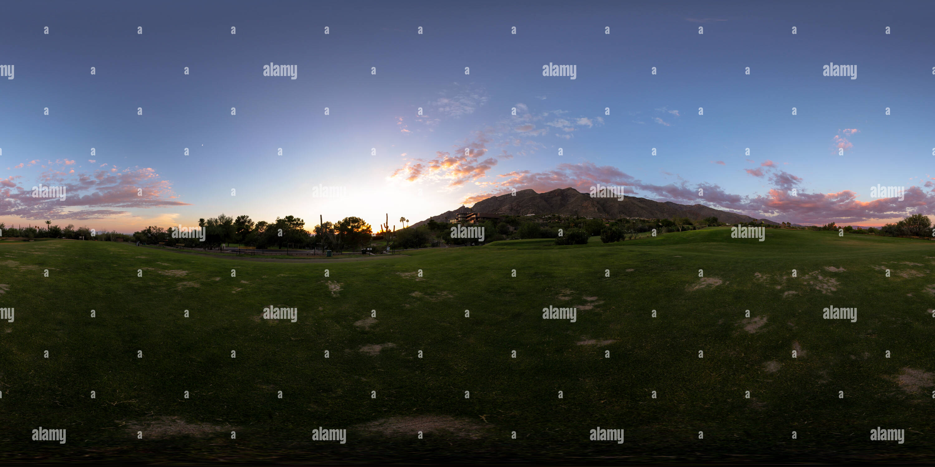 360° View Of Skyline Country Club Sunset Alamy