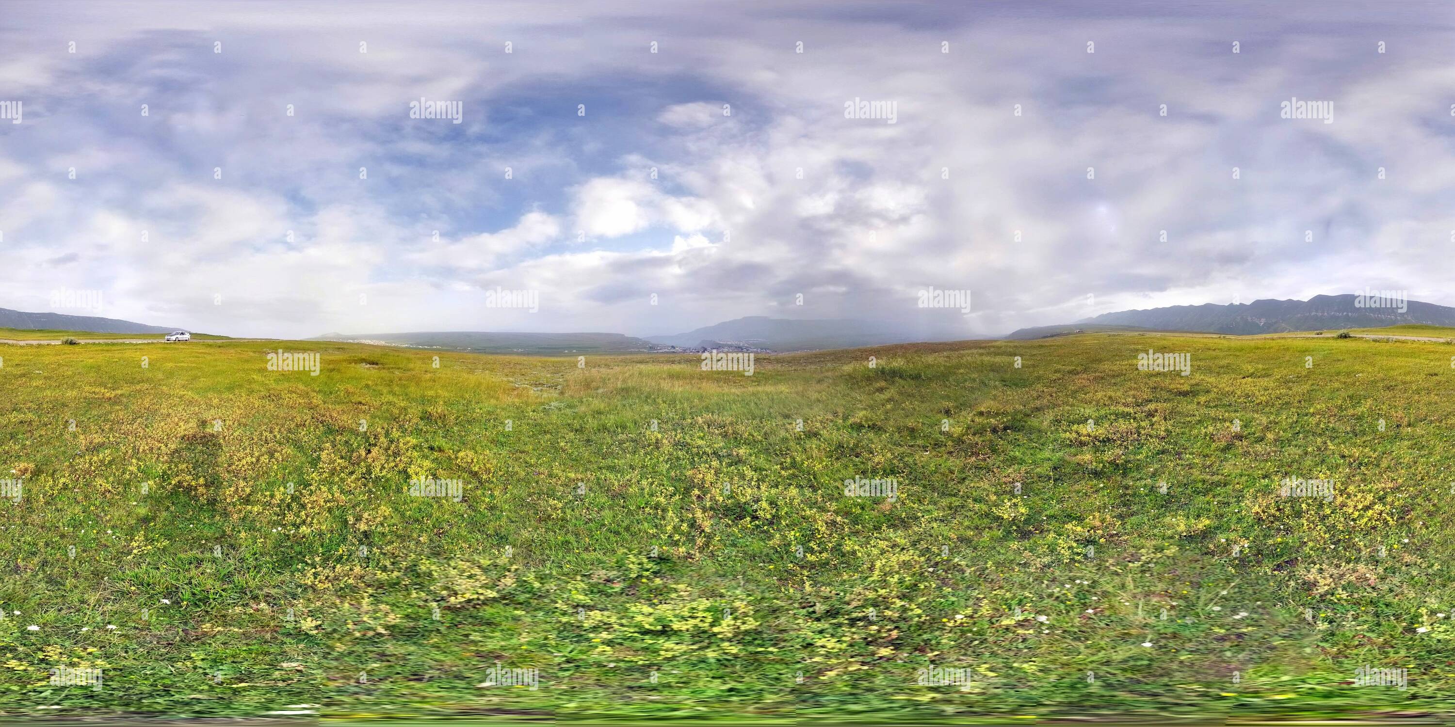 360 degree panoramic view of plateau region Khunzakh