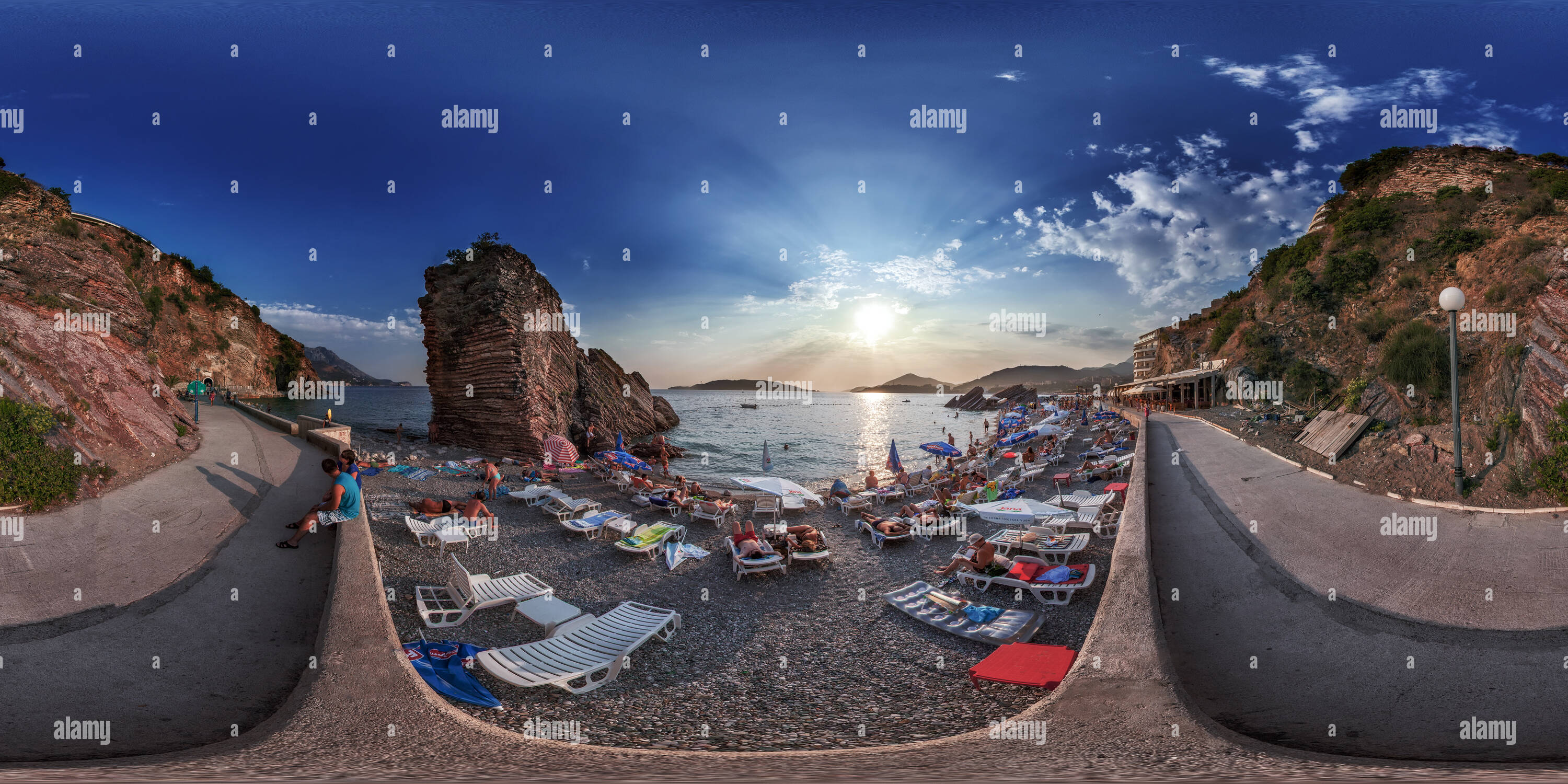 360 degree panoramic view of Rafailovici beach