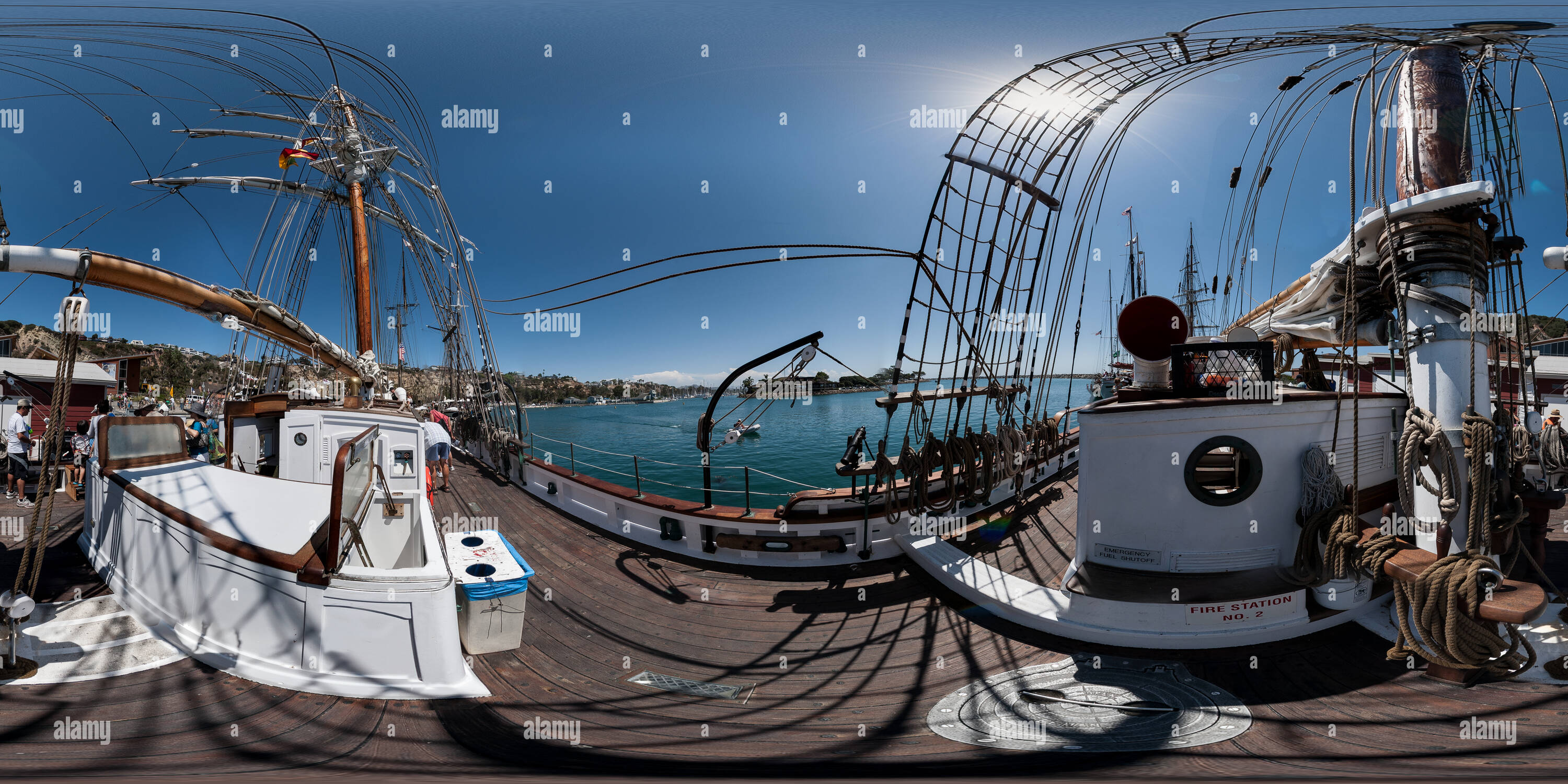 360° view of Tall Ships Festival at Ocean Institute, Dana Point Alamy