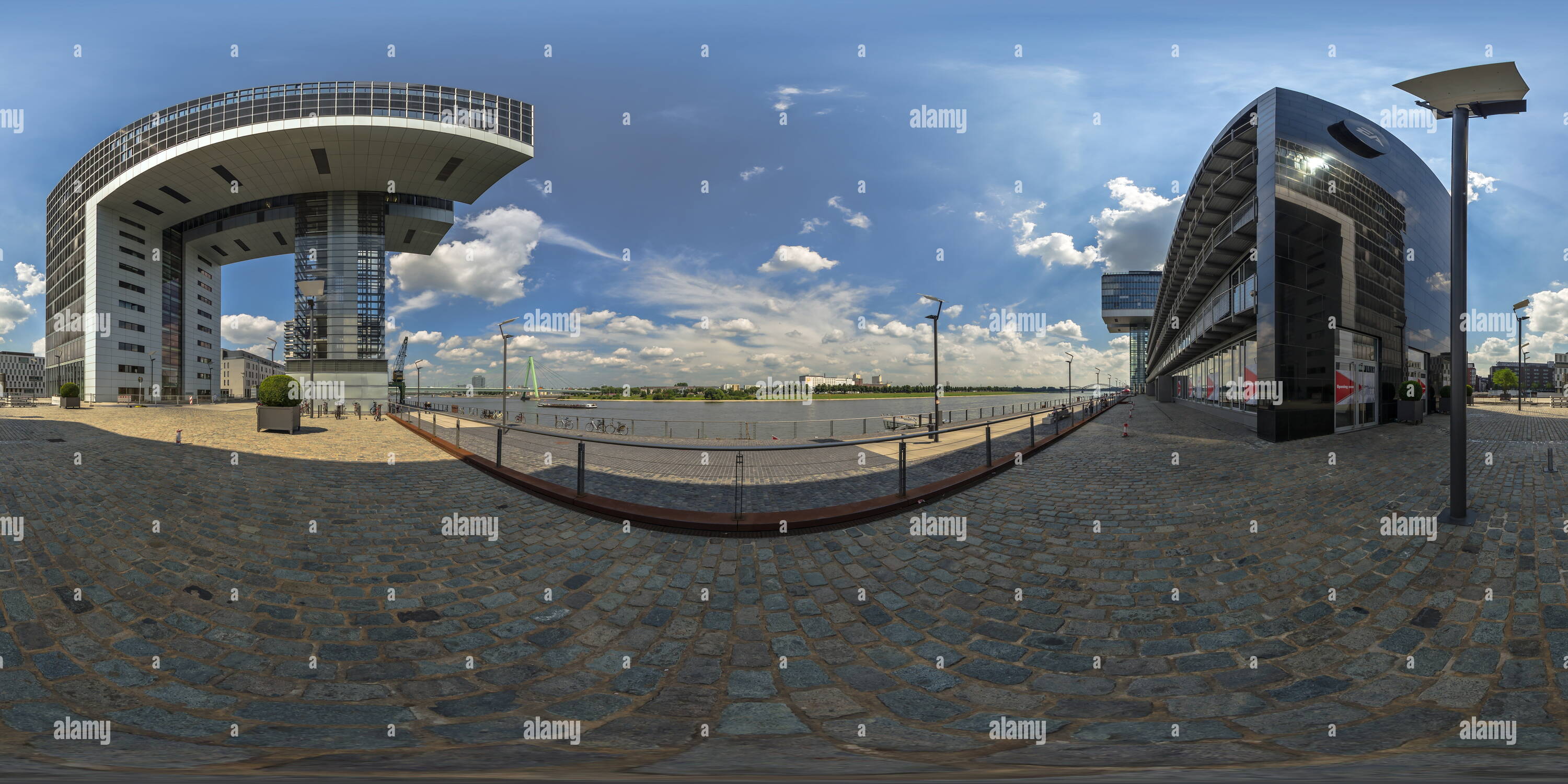 360° view of Crane houses in Cologne Alamy