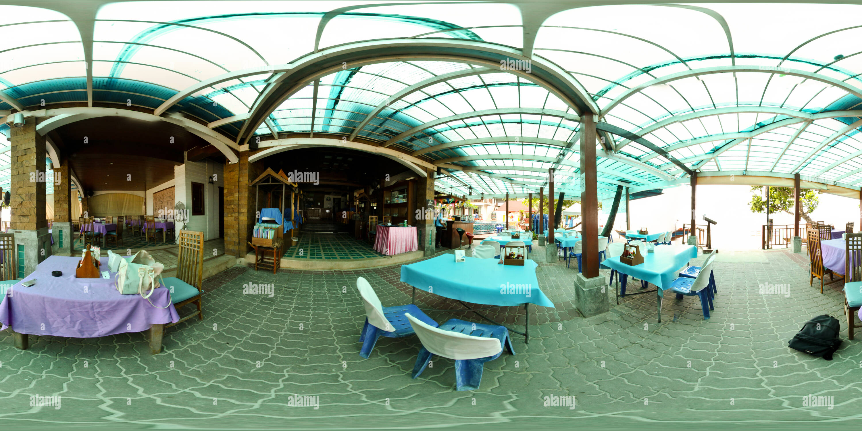 360° view of Restaurant, Mac Resort, Koh Chang, Thailand Alamy