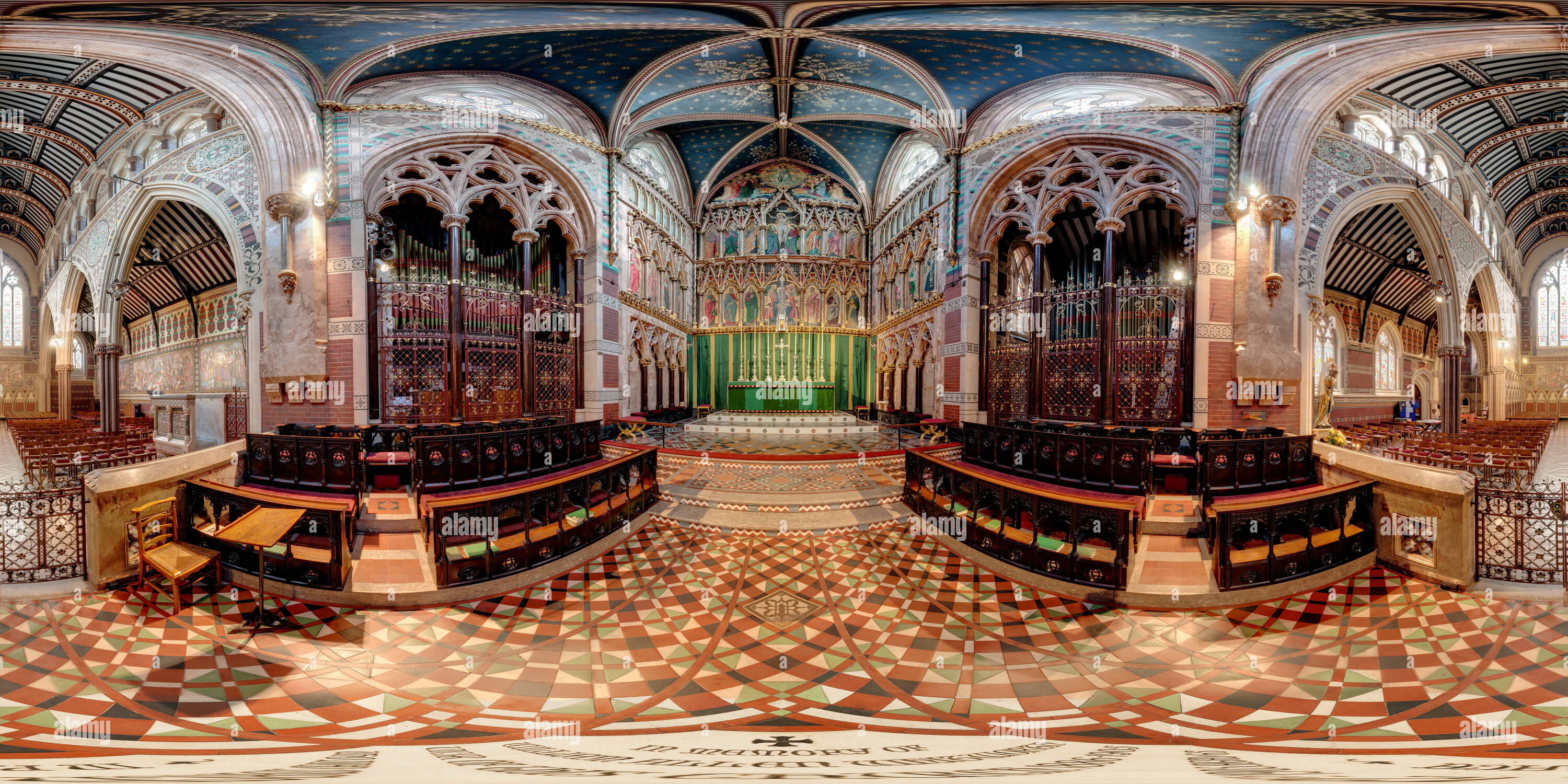 360 degree panoramic view of All Saints Margaret Street, the Choir