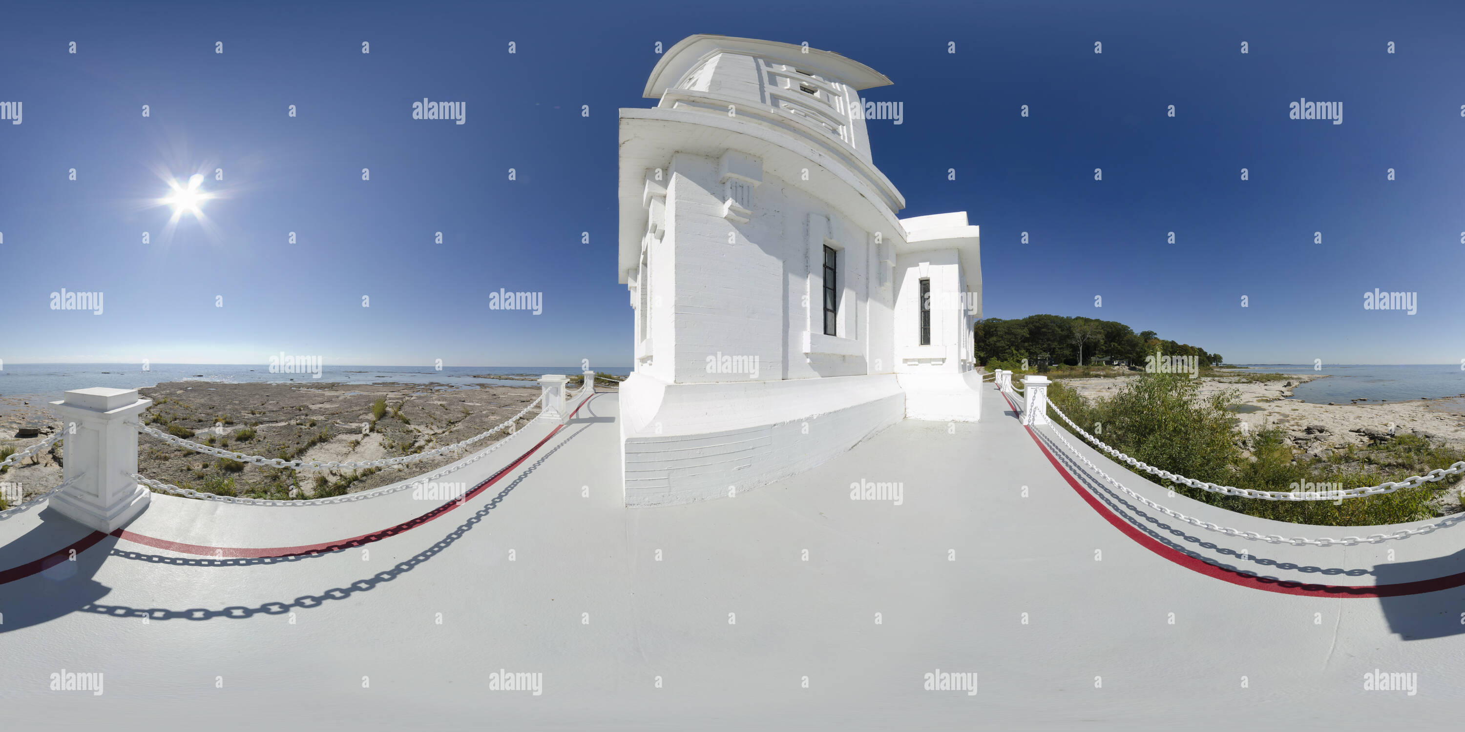 360 degree panoramic view of Point Abino Lighthouse