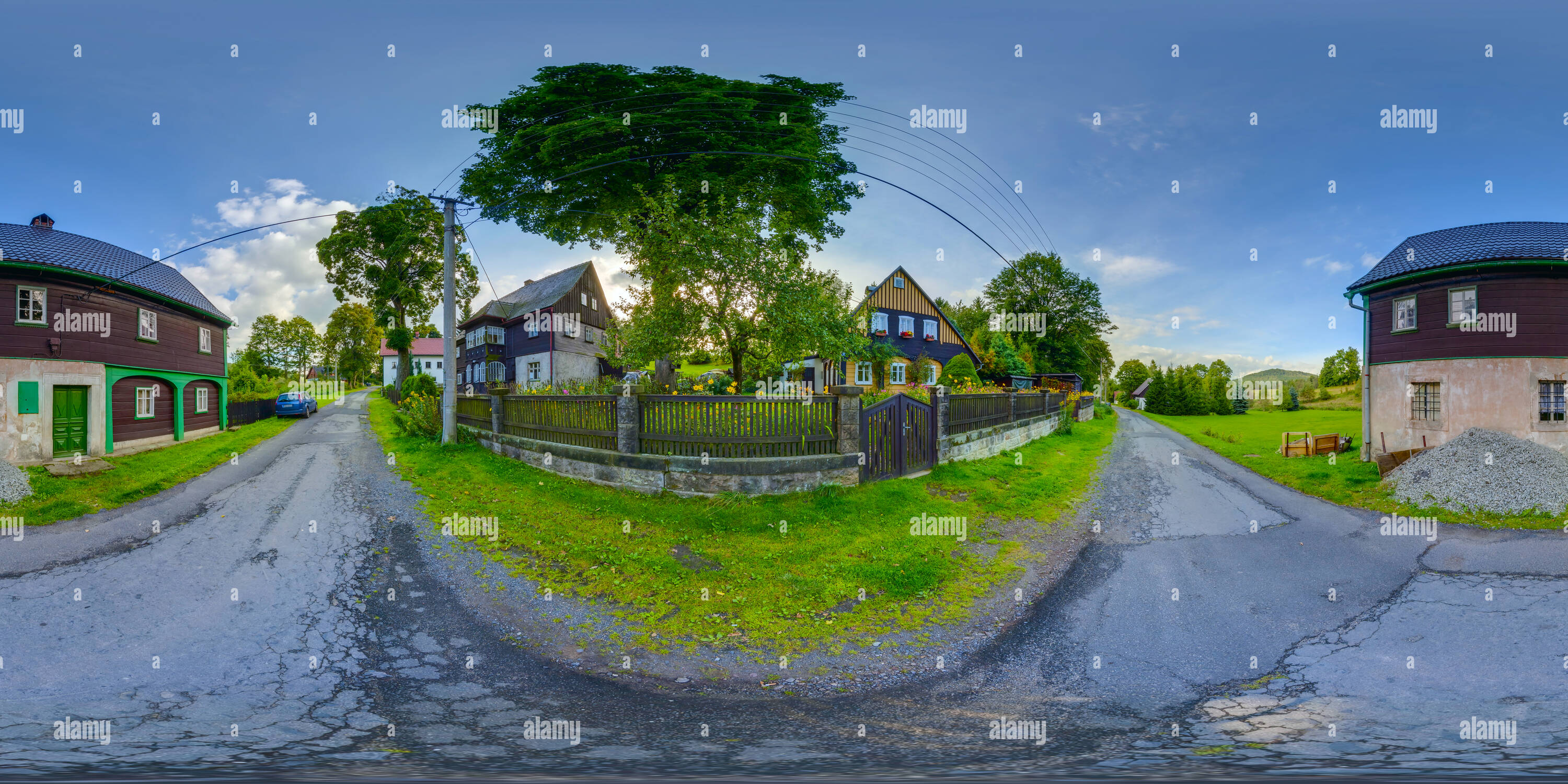 360° view of Krompach Upper Lusatian Houses Alamy