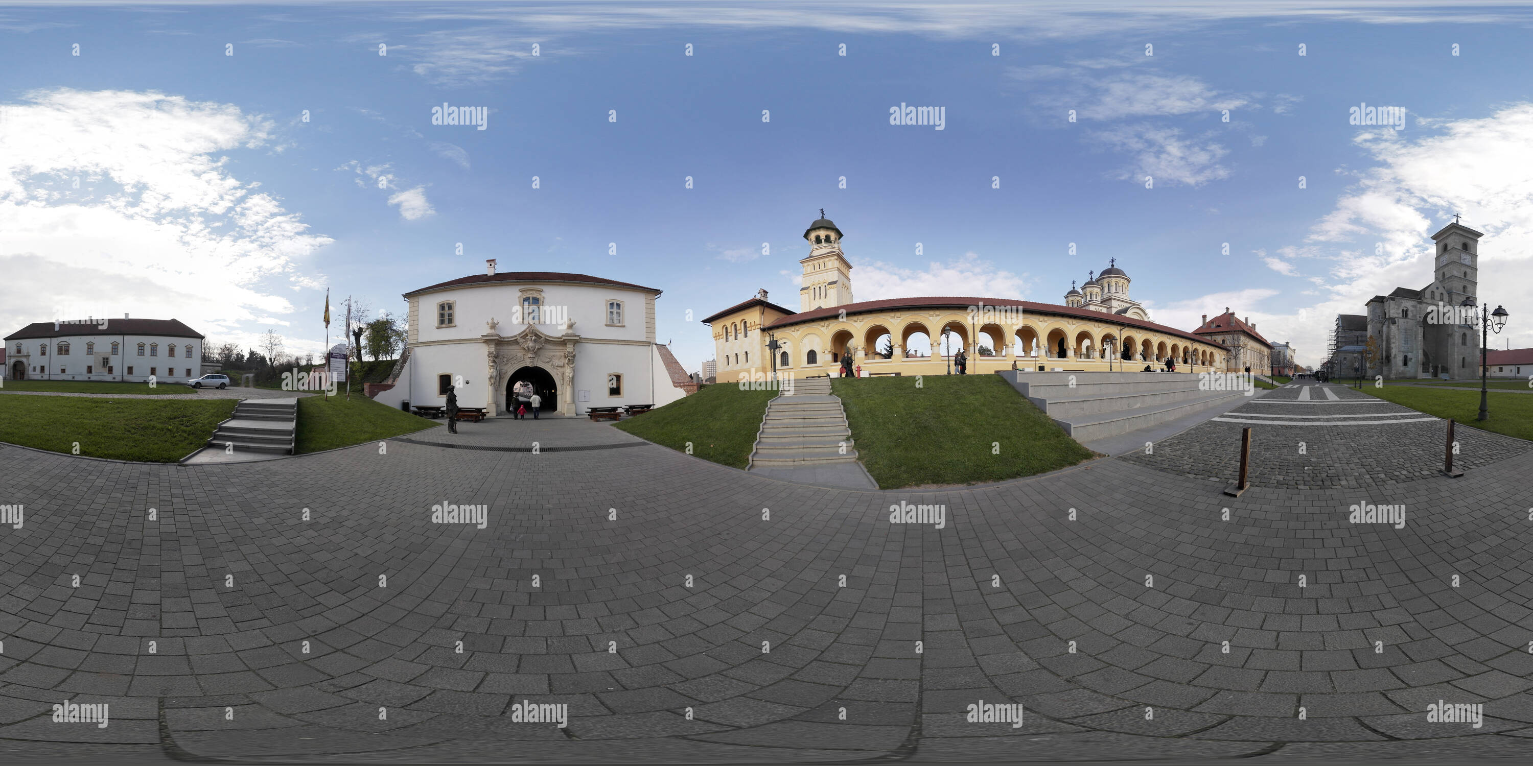 360 degree panoramic view of Alba-Iulia-in-Cetate