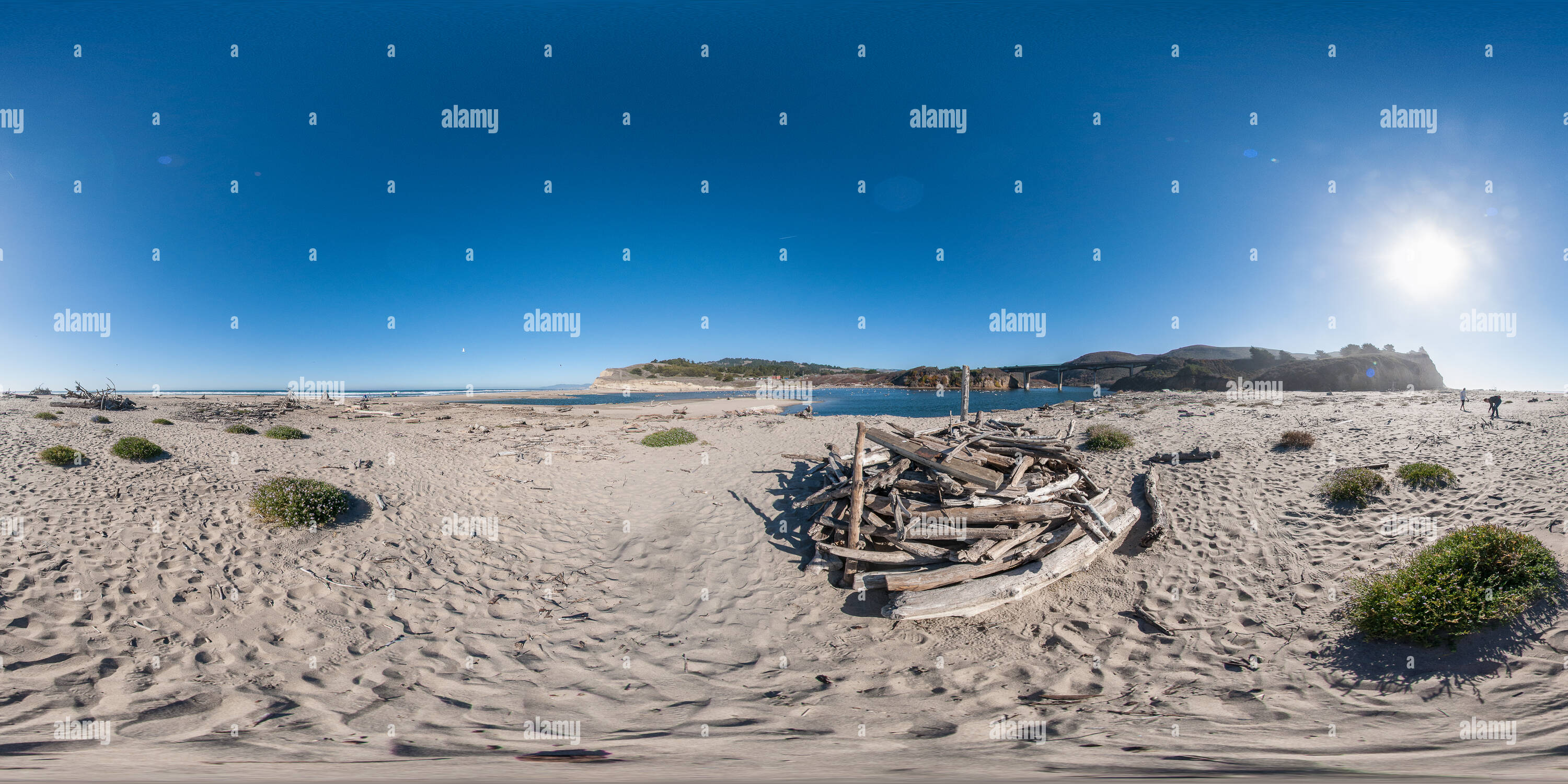 360° view of San Gregorio State Beach - Alamy