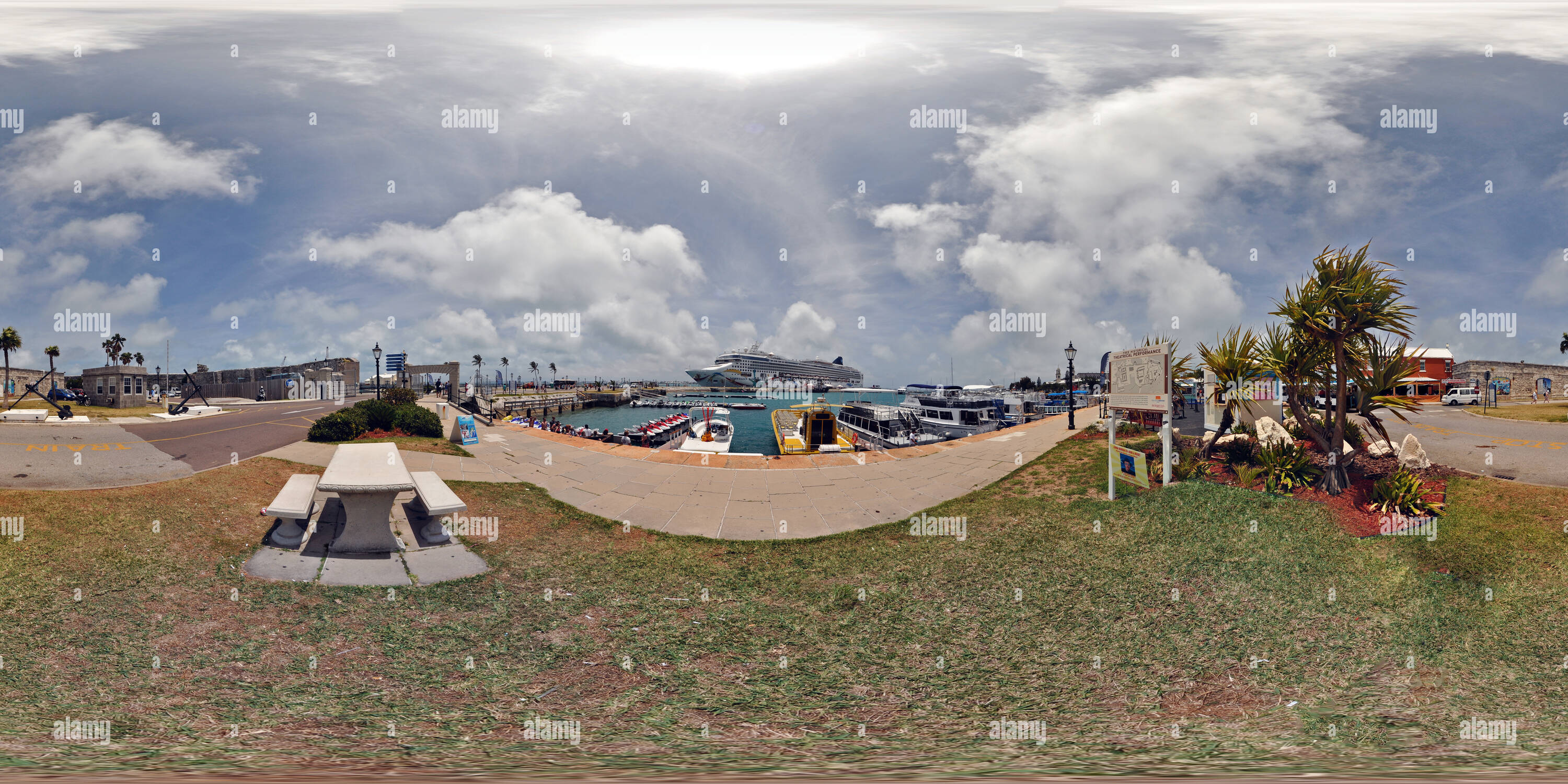 360° view of Bermuda Dockyard Alamy
