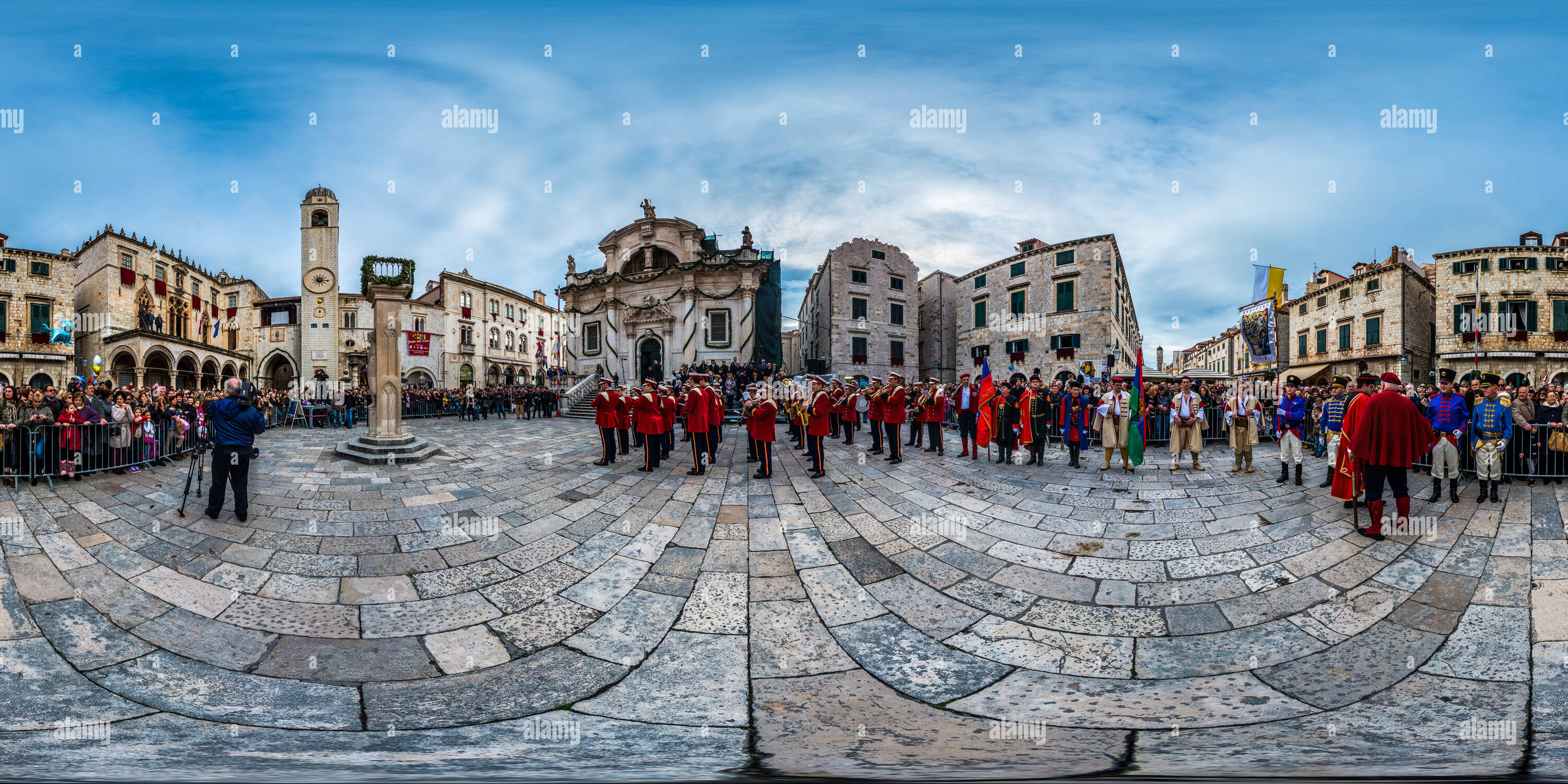 360 degree panoramic view of Candlemas 2014. in Dubrovnik