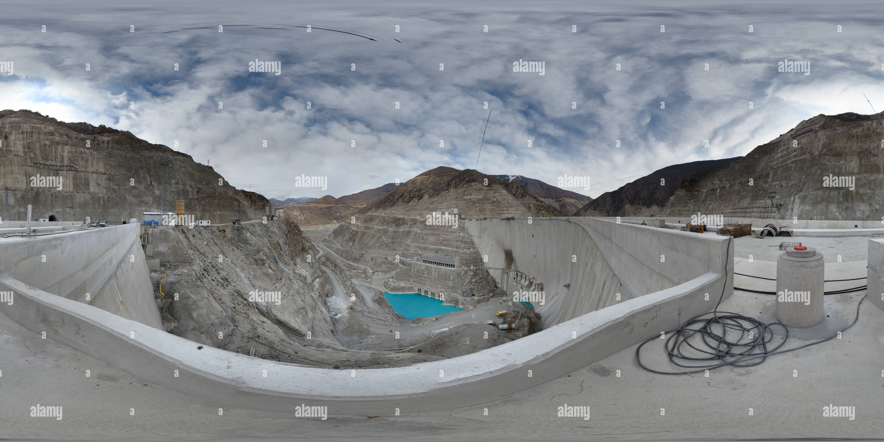 360° view of Deriner Dam Crest Left Balcony on 11 January 2012 Alamy