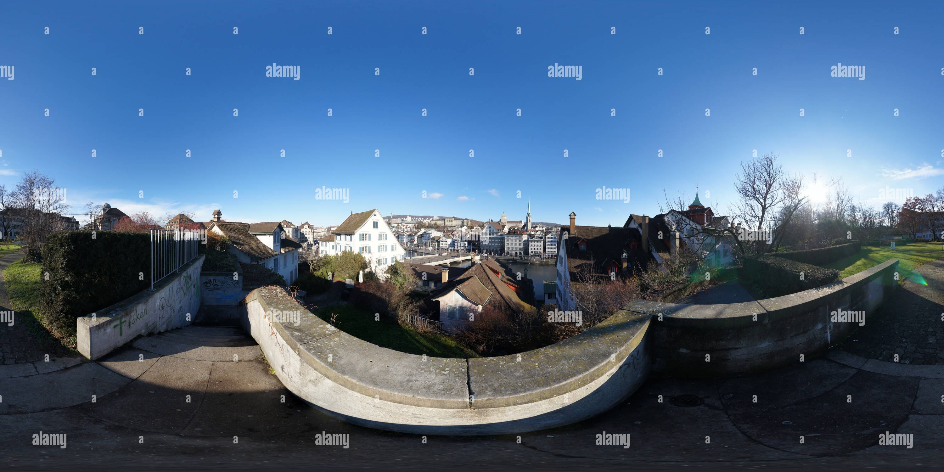 360° view of Switzerland Zurich Park Urania beim Lindenhof Alamy