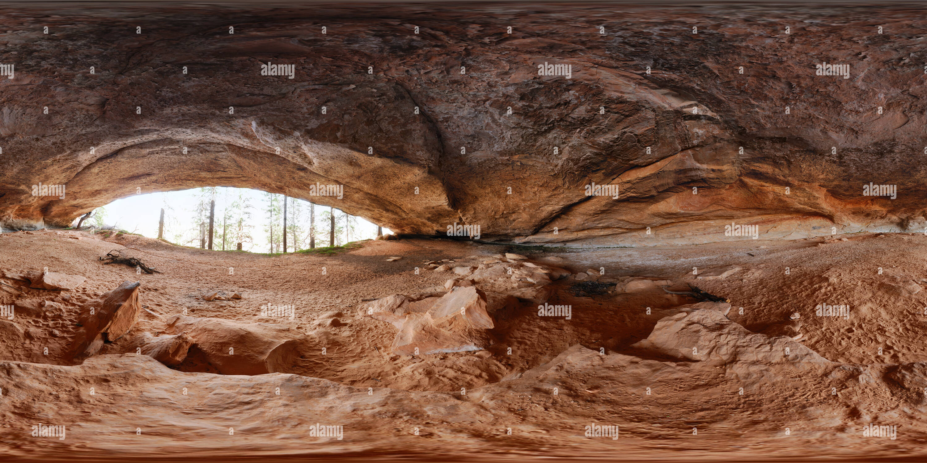 360° view of Bear Cave, Arch Canyon, Utah, USA Alamy