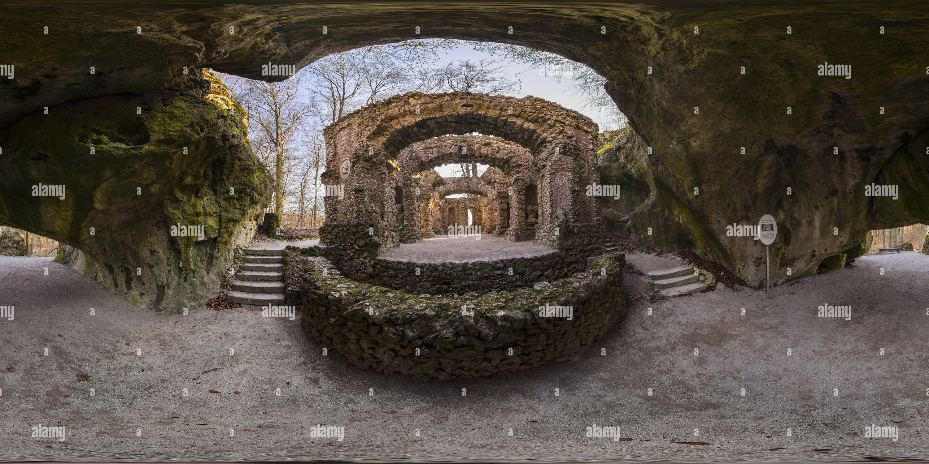 360° view of Felsengarten Sanspareil Ruinentheater Alamy