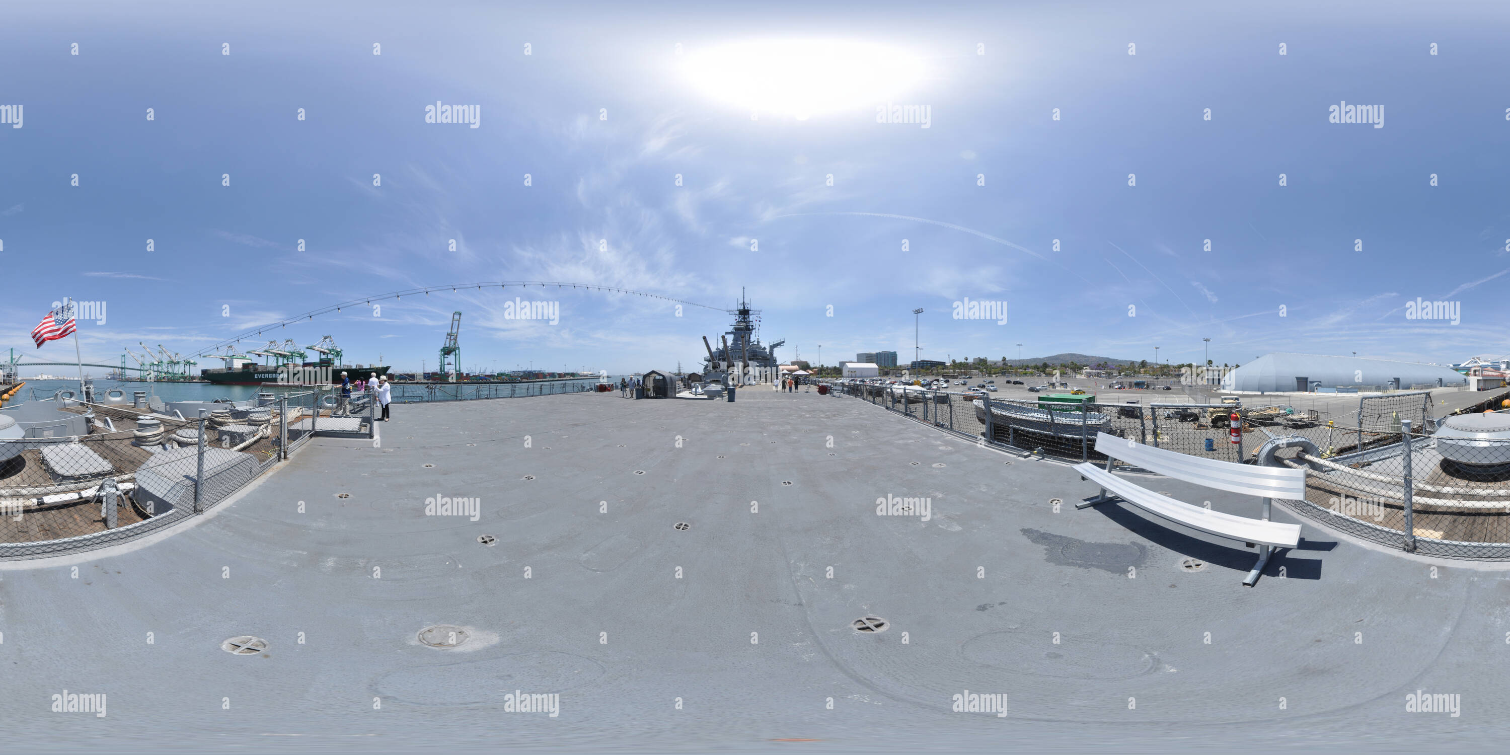 360° view of USS Iowa from Stern Deck - Alamy