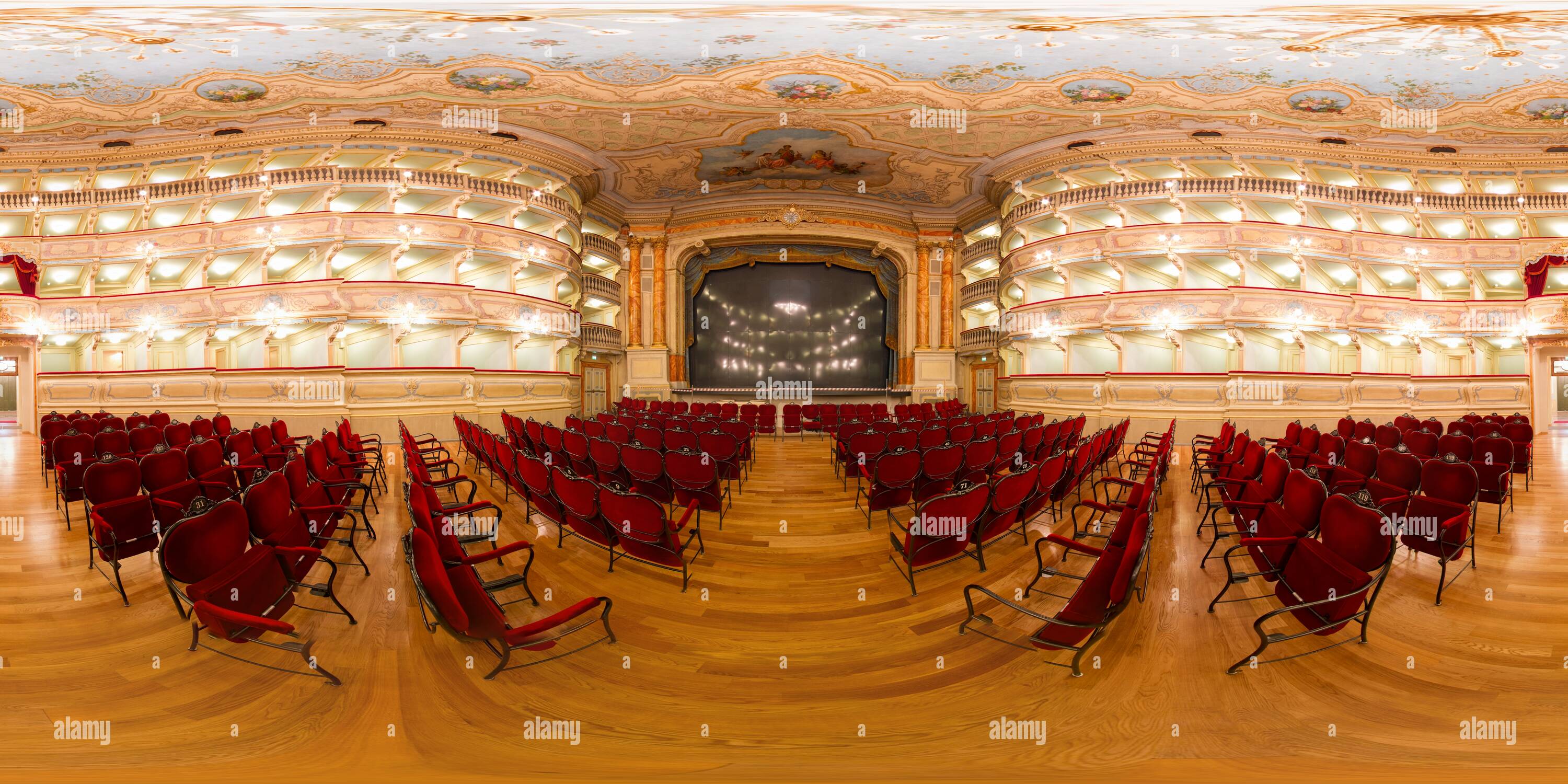 360° view of Teatro Zandonai Rovereto Alamy