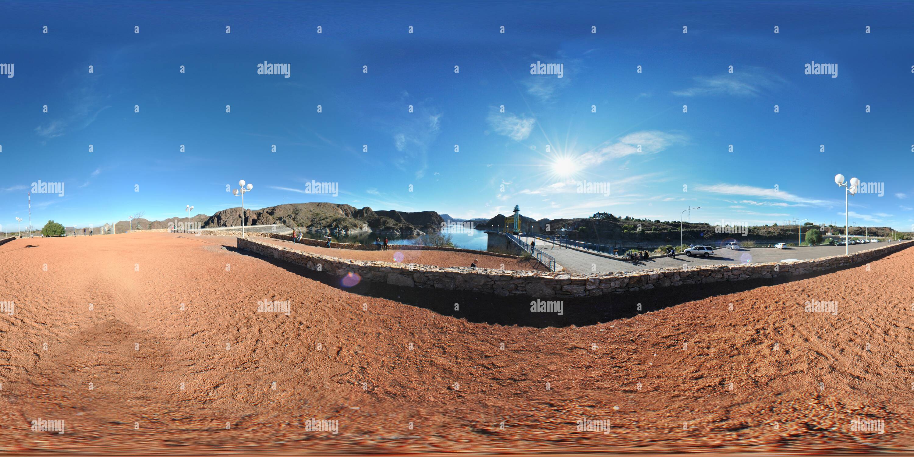 360 degree panoramic view of Dique 'Los Reyunos'