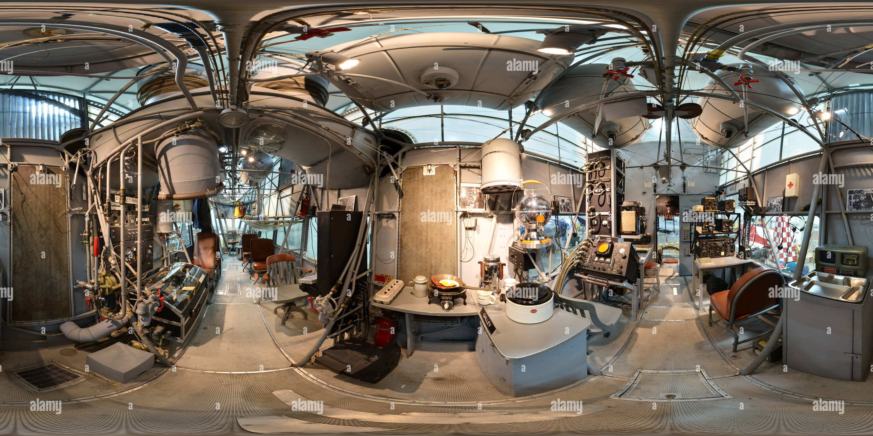 360° View Of Goodyear Znpk-28 Blimp Cabin - Alamy