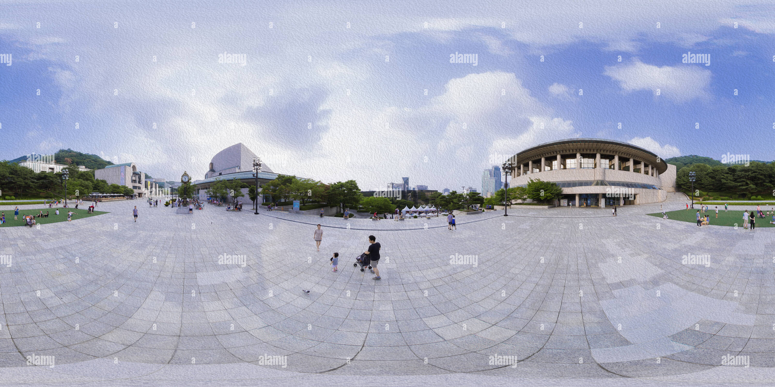360 view of Seoul Arts Center Music Plaza Alamy