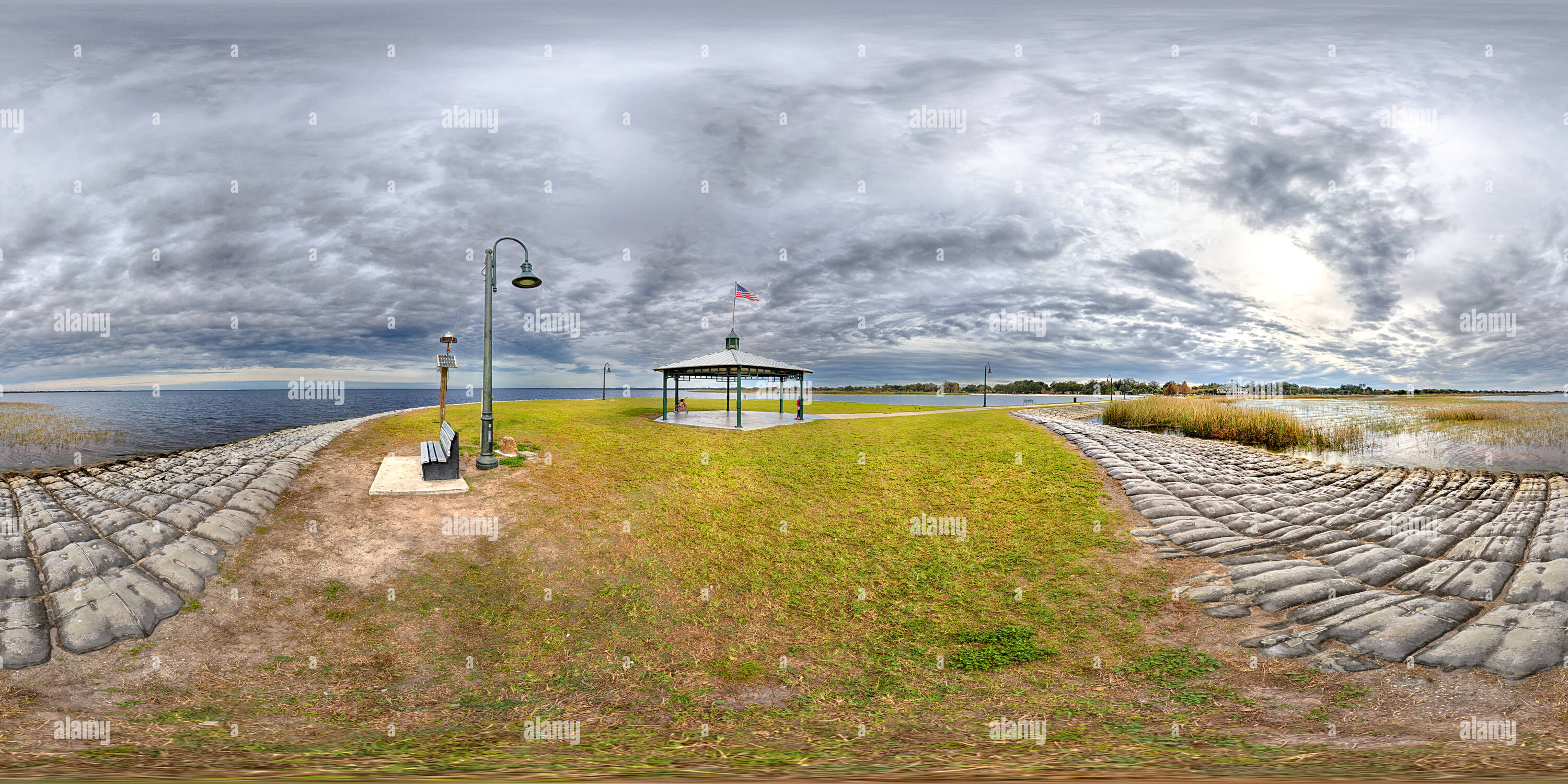 360° view of Lake front scene at St. Cloud, Florida, USA Alamy