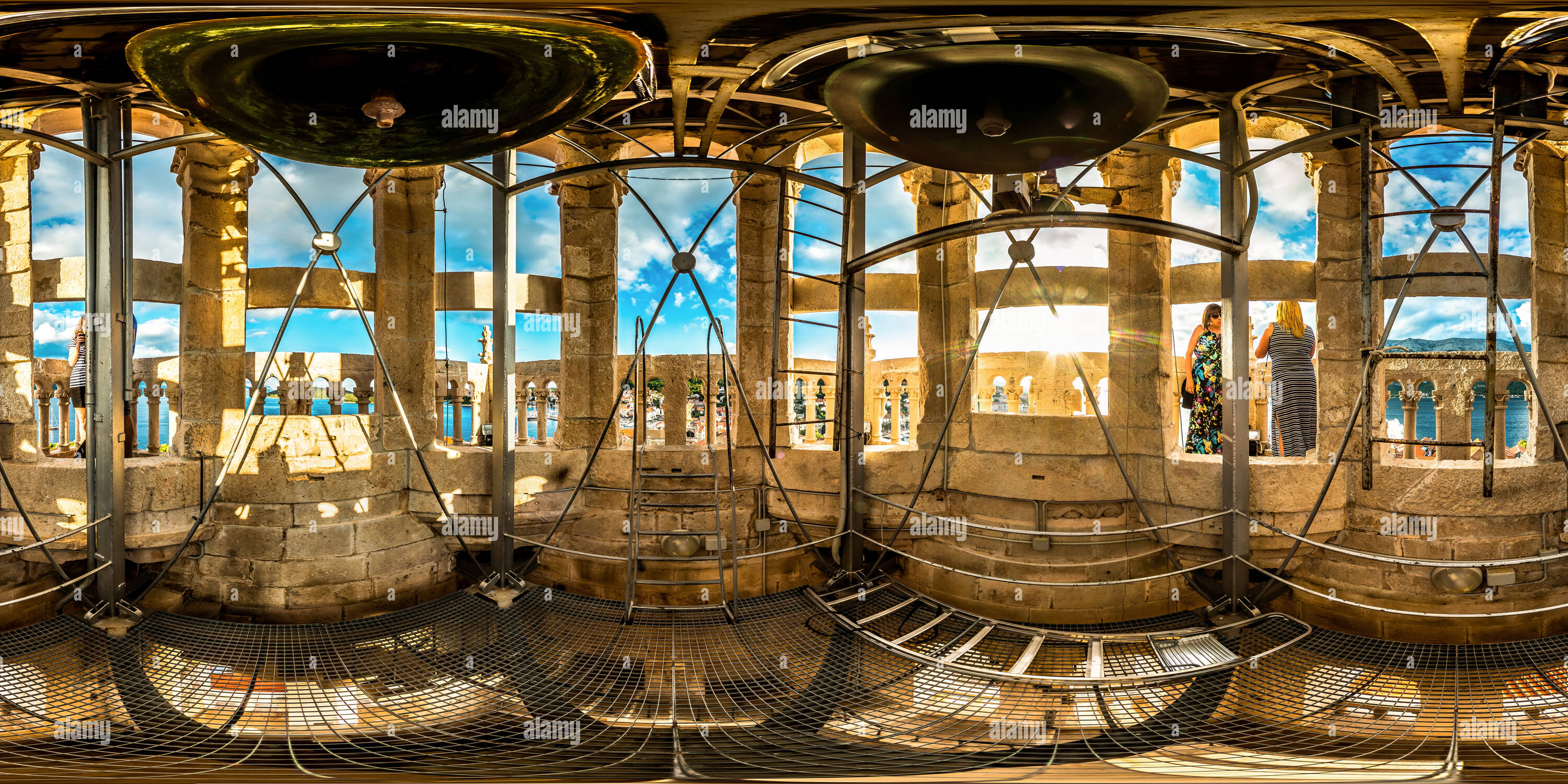 360 degree panoramic view of The bells of  St Mark's Cathedral