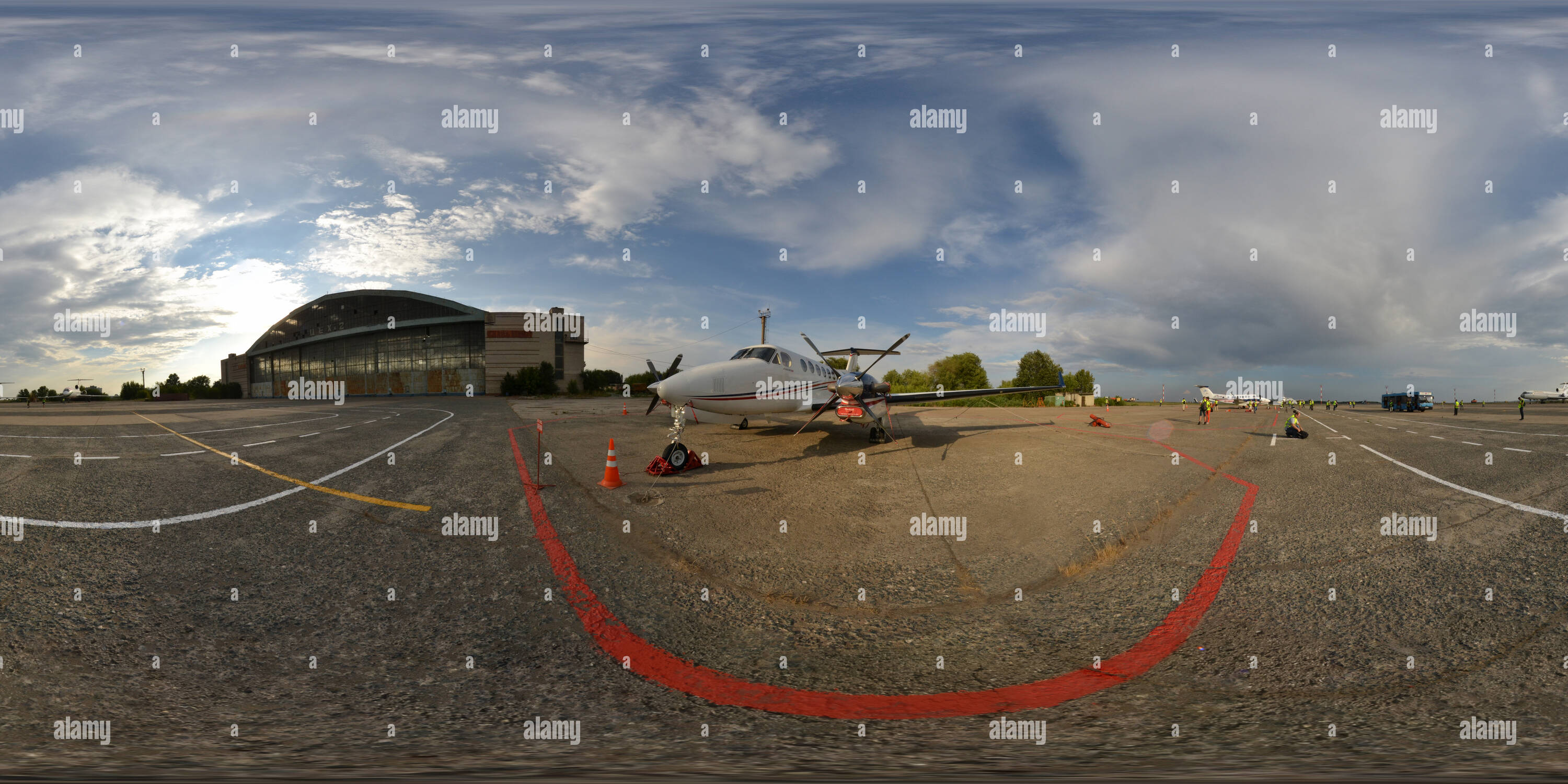 360 degree panoramic view of Samara Kurumoch International Airport production workshop-3