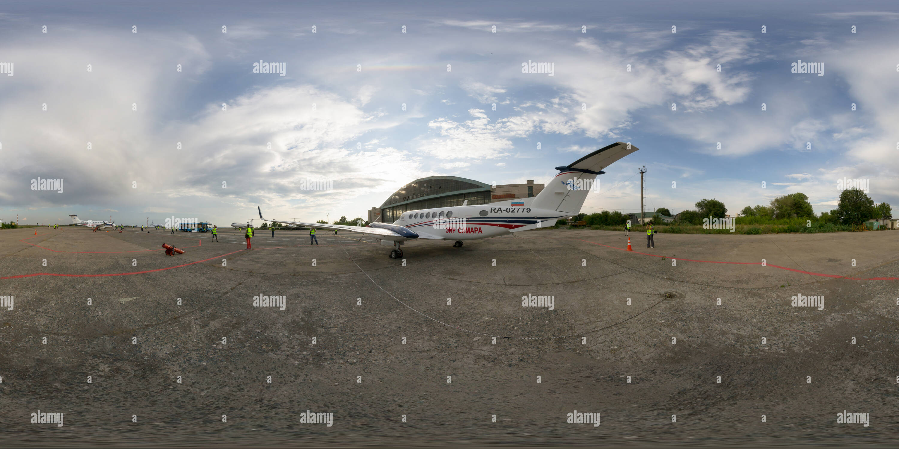 360 degree panoramic view of Samara Kurumoch International Airport production workshop4