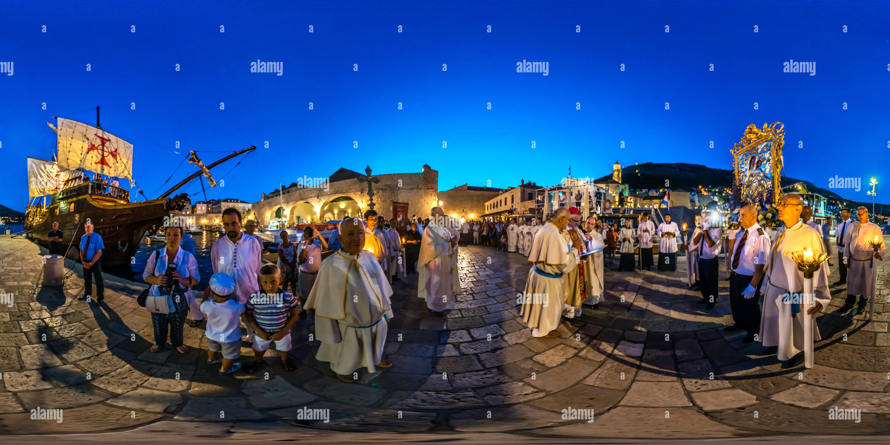 360 degree panoramic view of The Feast of the Assumption of the Blessed Virgin Mary 2014.