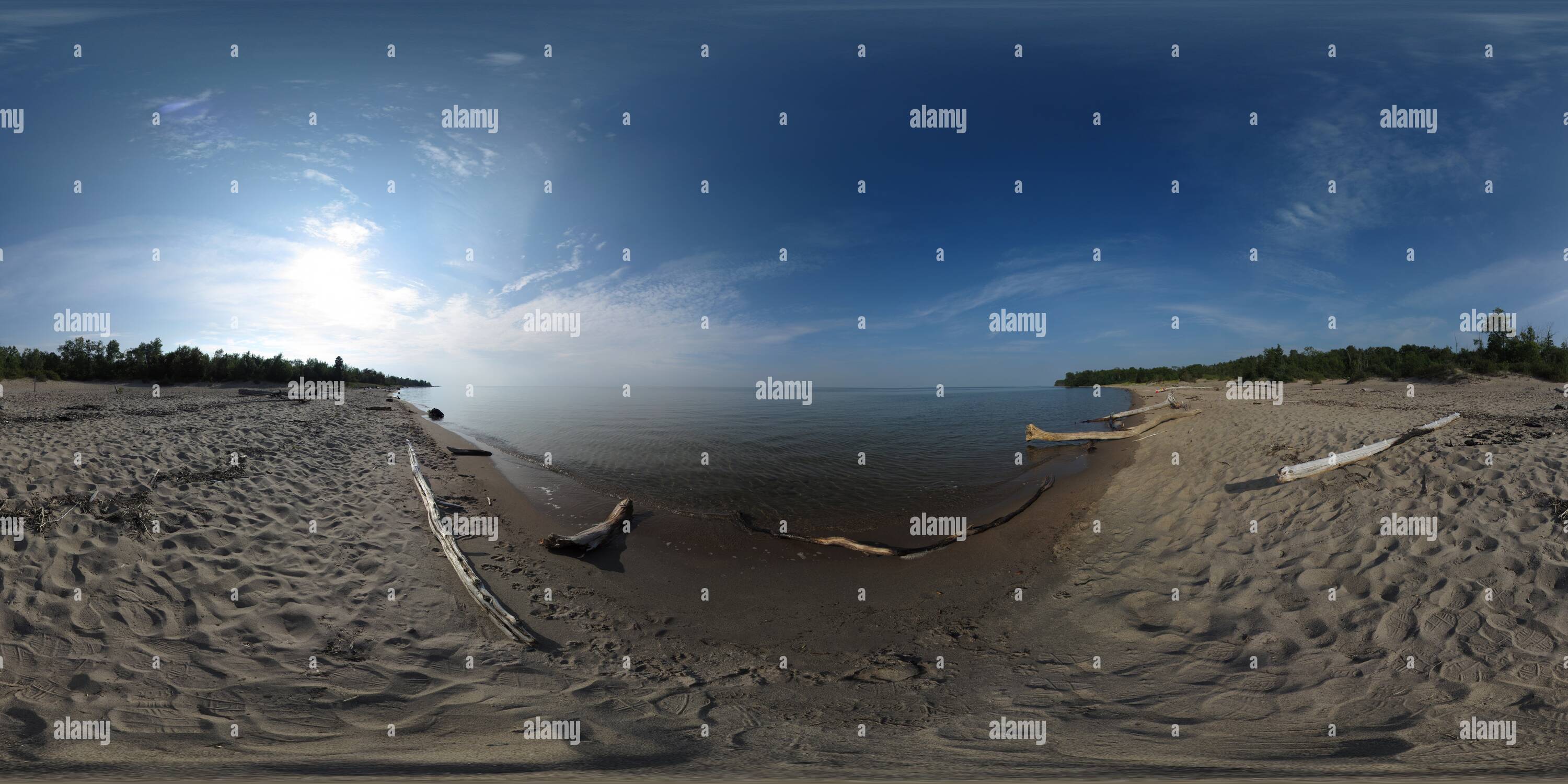 360° view of Lake Superior near Silver City Alamy