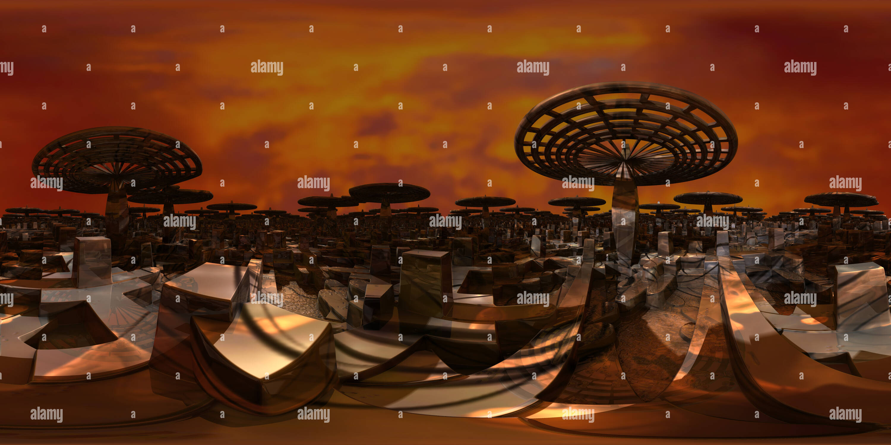 360 degree panoramic view of Future town 2