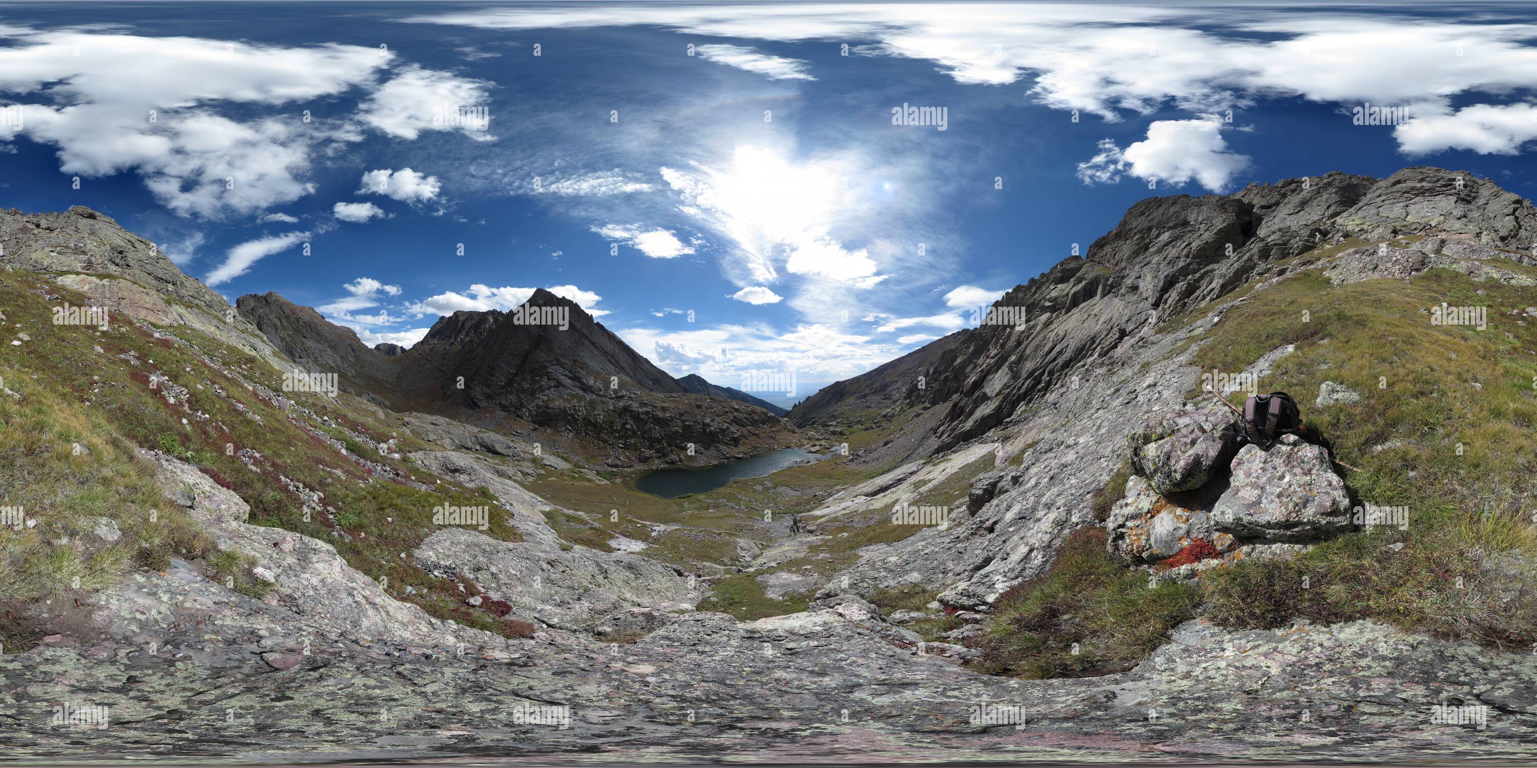 360° view of Cottonwood Lake overlook Alamy