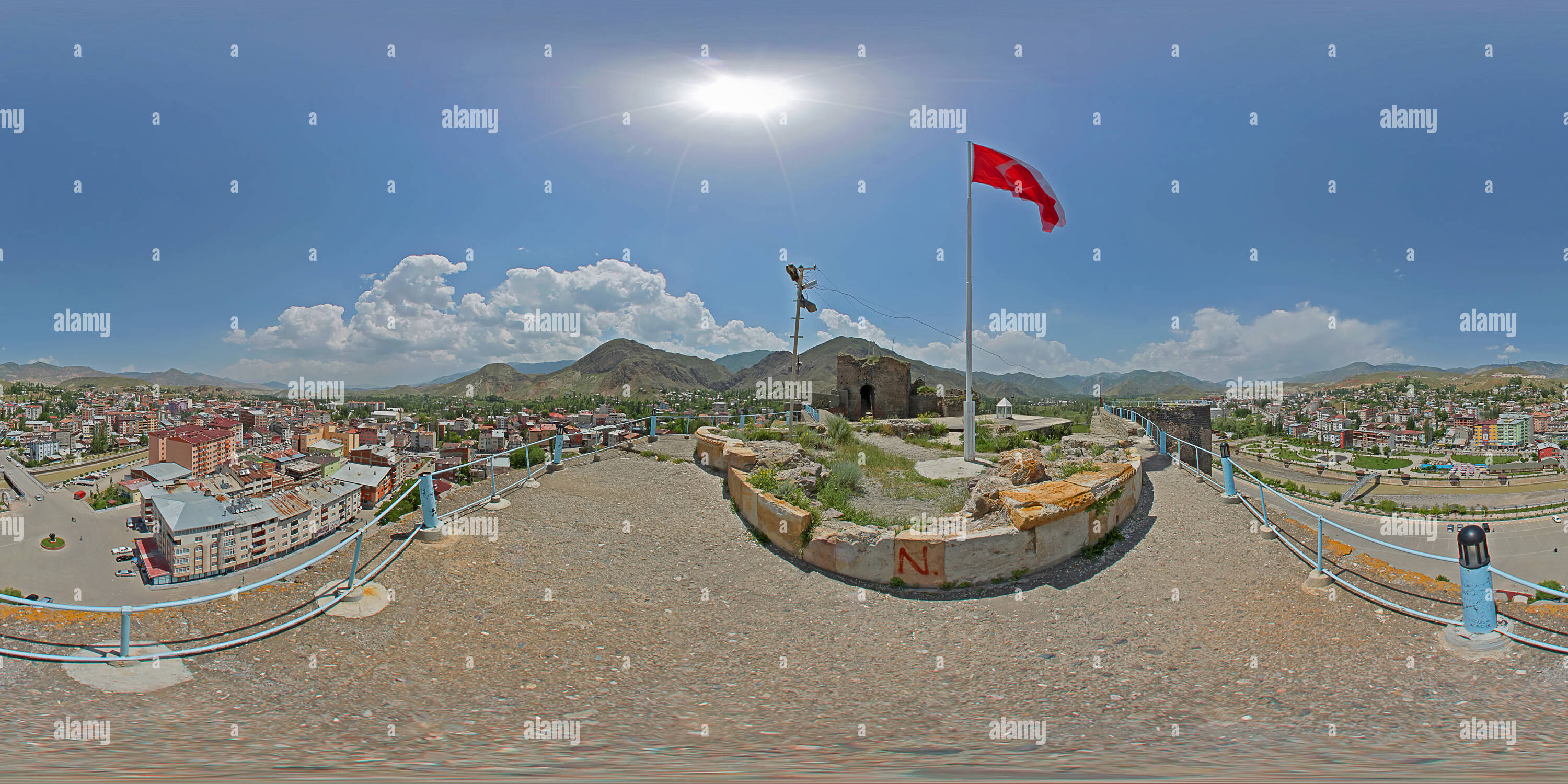 360 degree panoramic view of Oltu Castle (Kalesi)