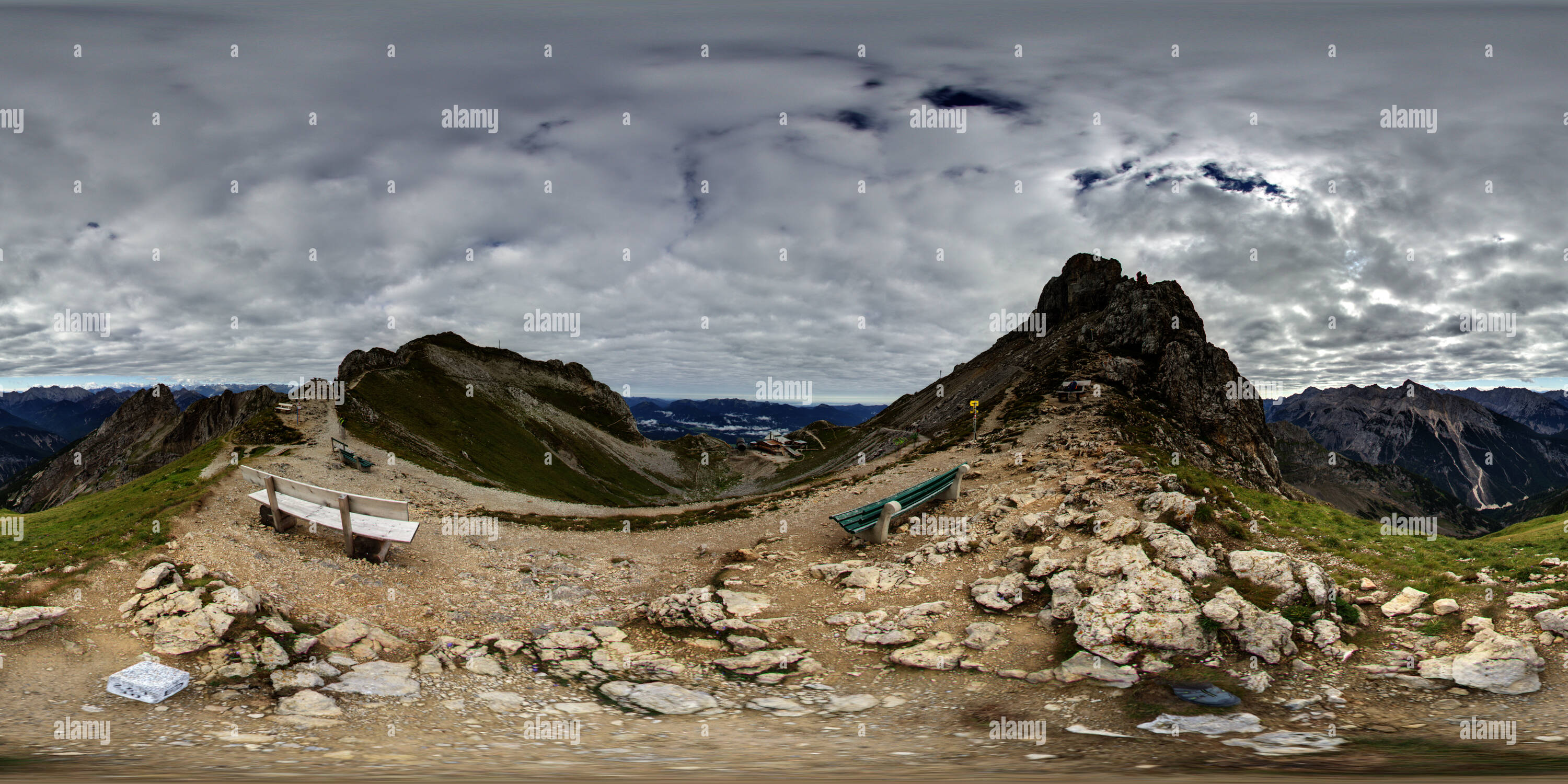 360 degree panoramic view of Mittenwald Klettersteig