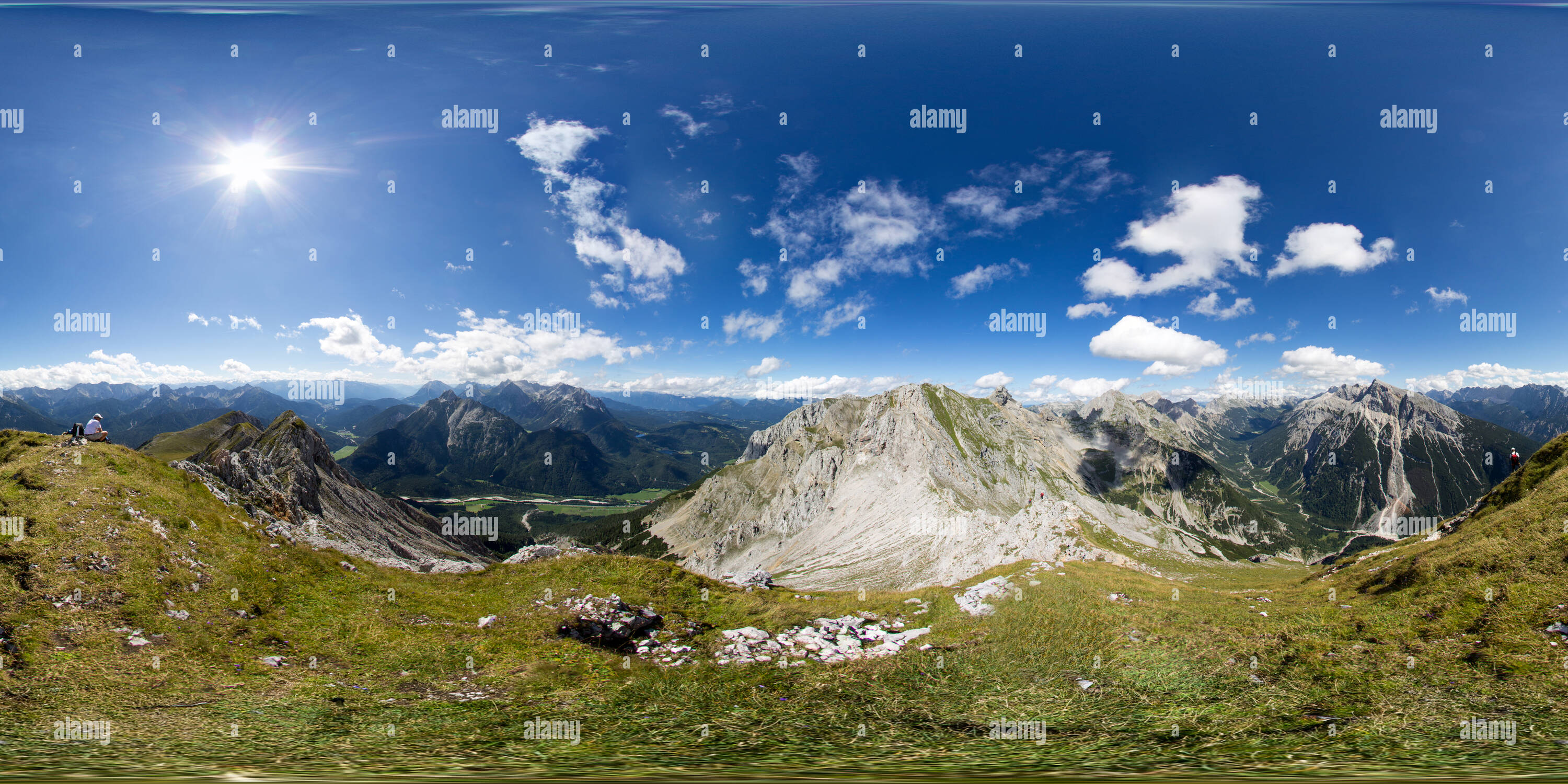 360 degree panoramic view of Mittenwald Klettersteig