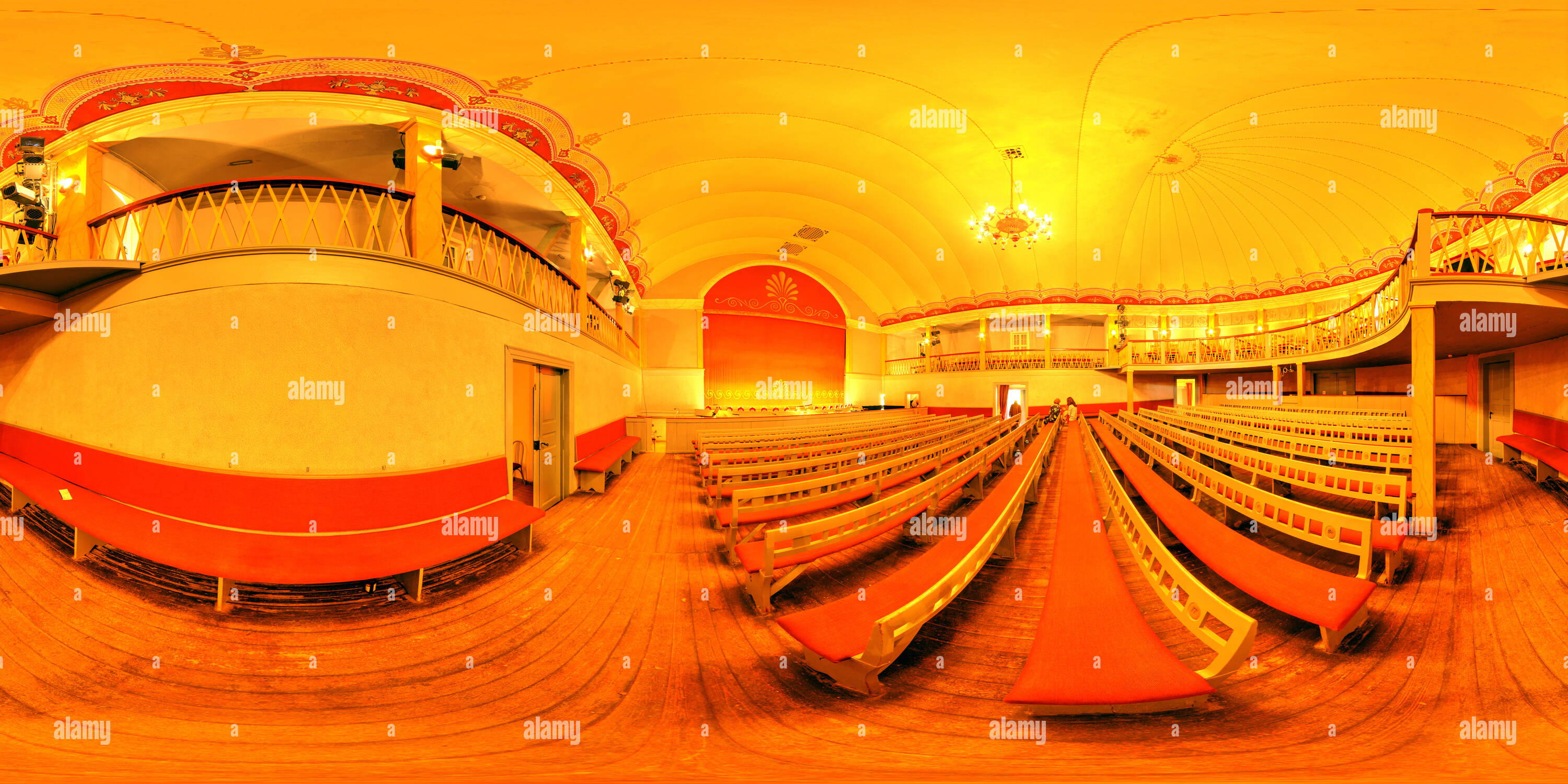 360 degree panoramic view of Goethe Theatre in Bad Lauchstaedt