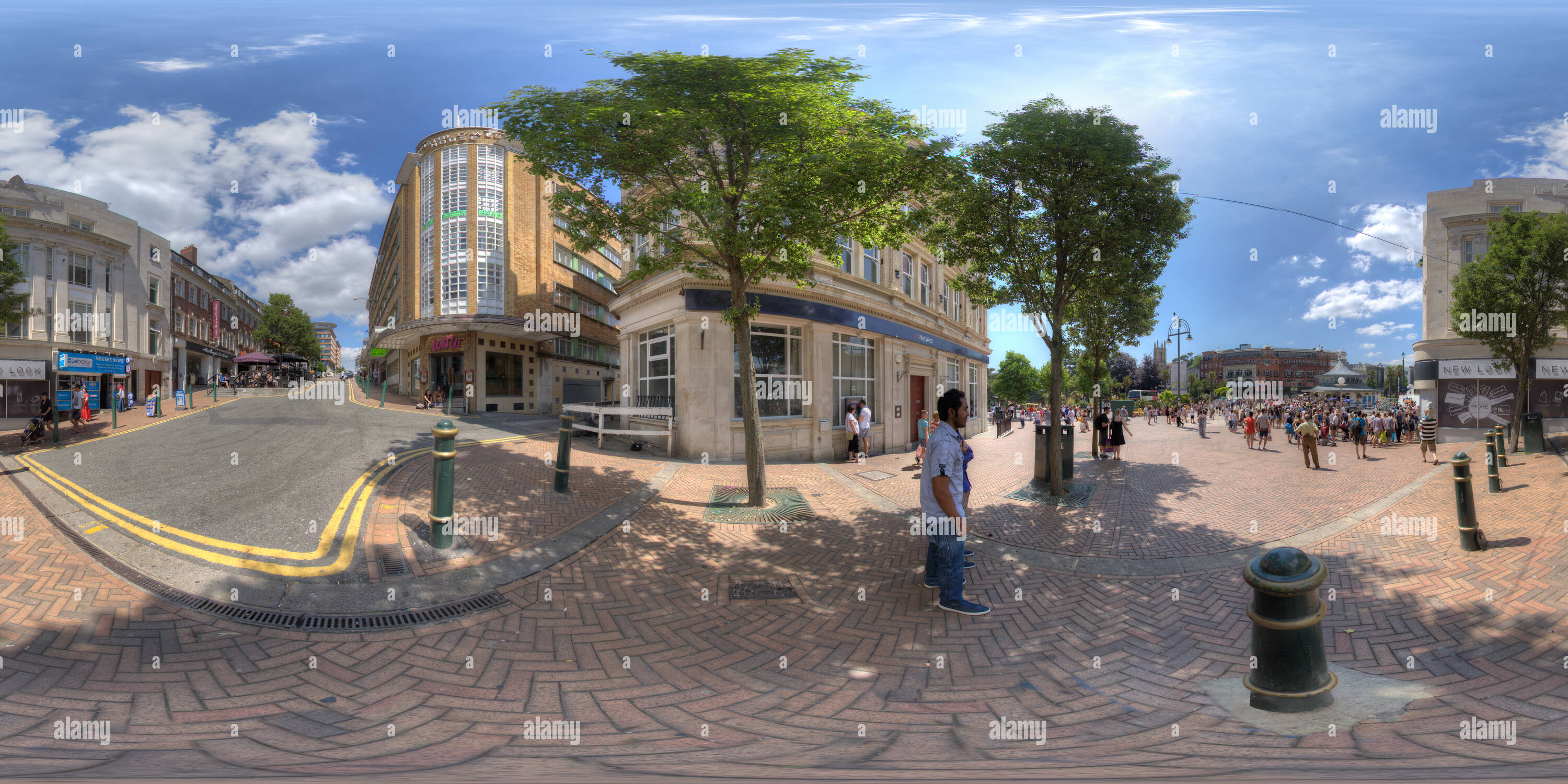 360 degree panoramic view of Bournemouth Square