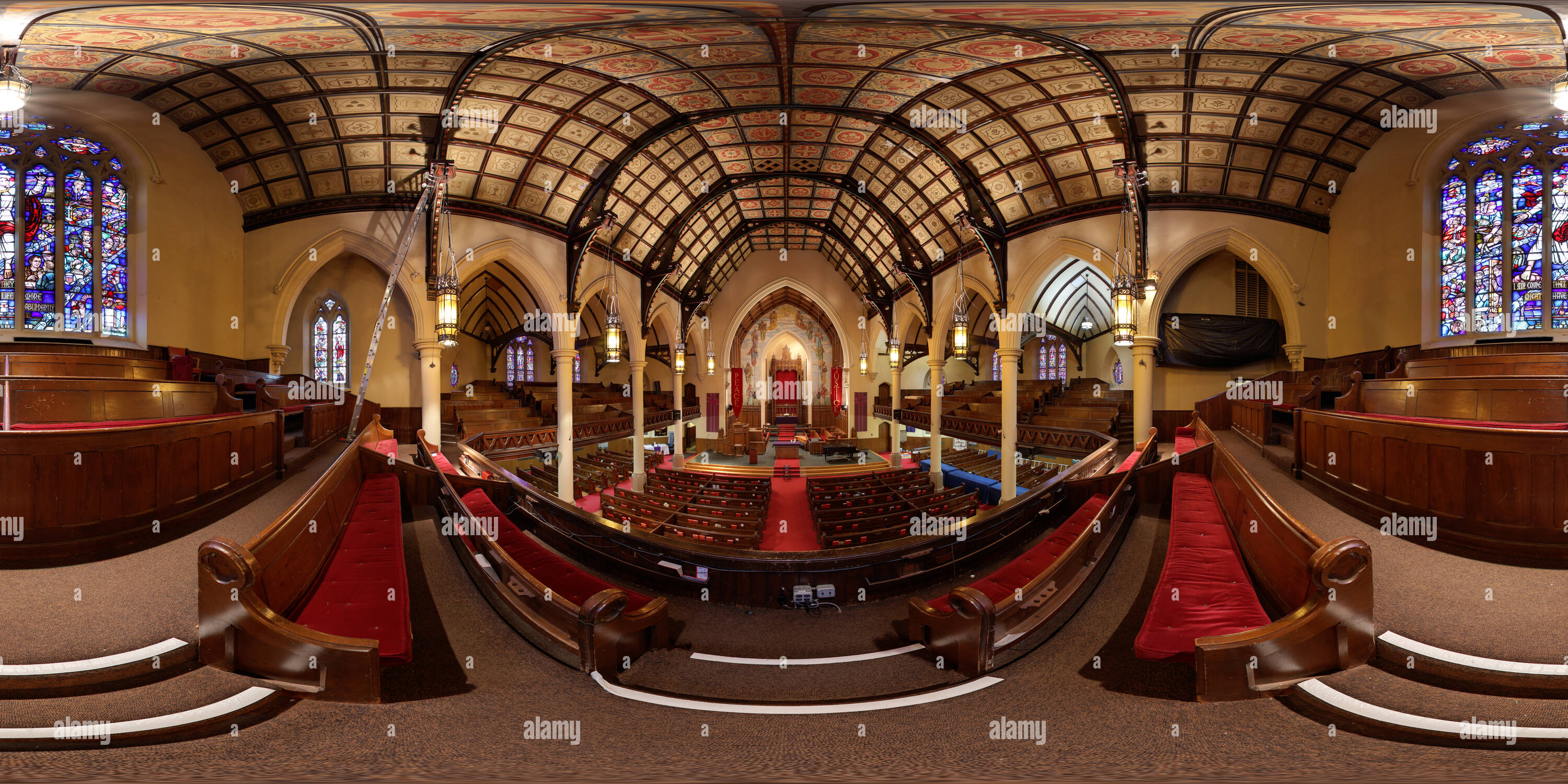 360 degree panoramic view of Central Methodist Church, Balcony