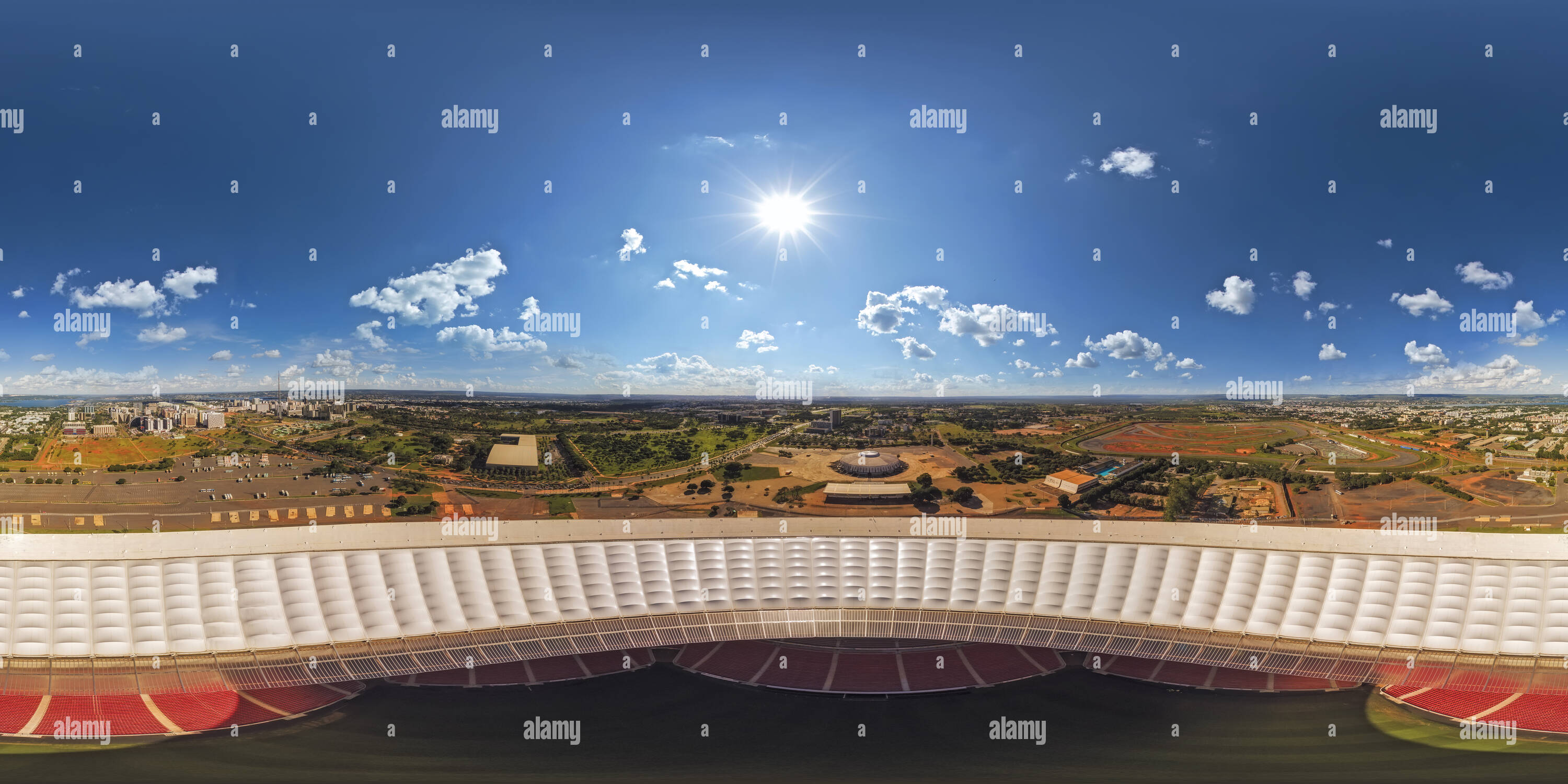 360 degree panoramic view of Mane Garrincha Stadium