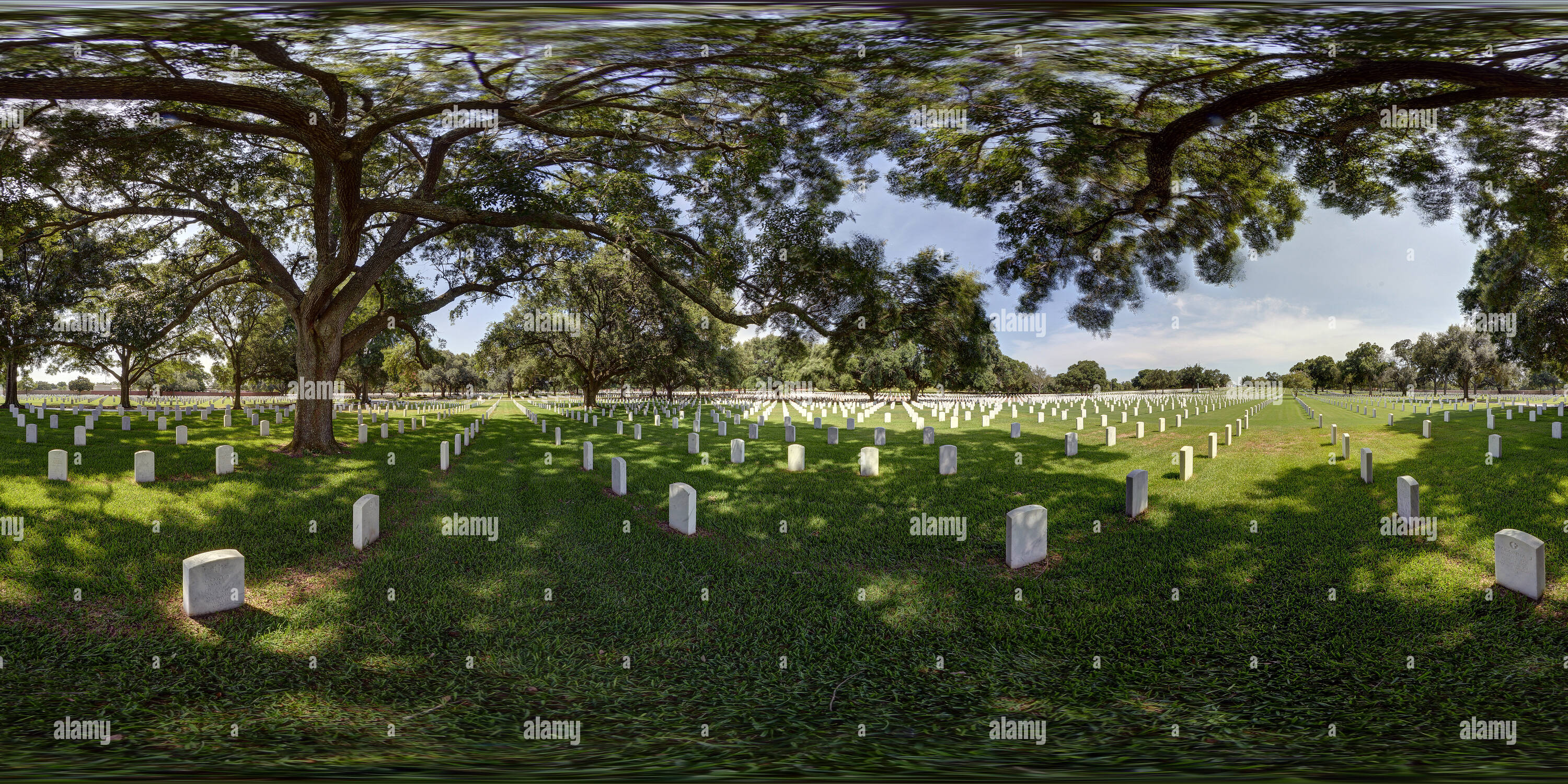 360 degree panoramic view of Barrancas National Cemetery