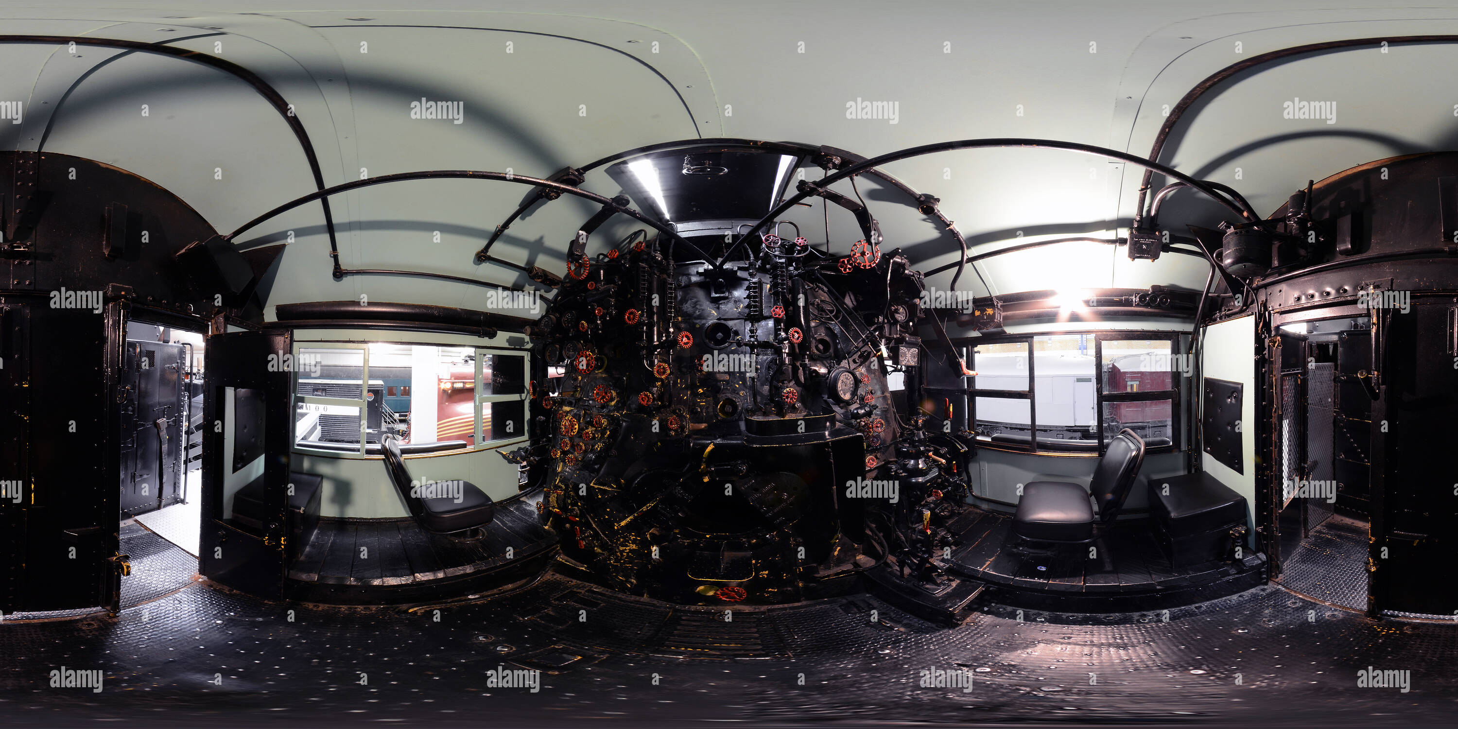 360° view of Inside the BIG BOY at the National Railroad Museum Alamy