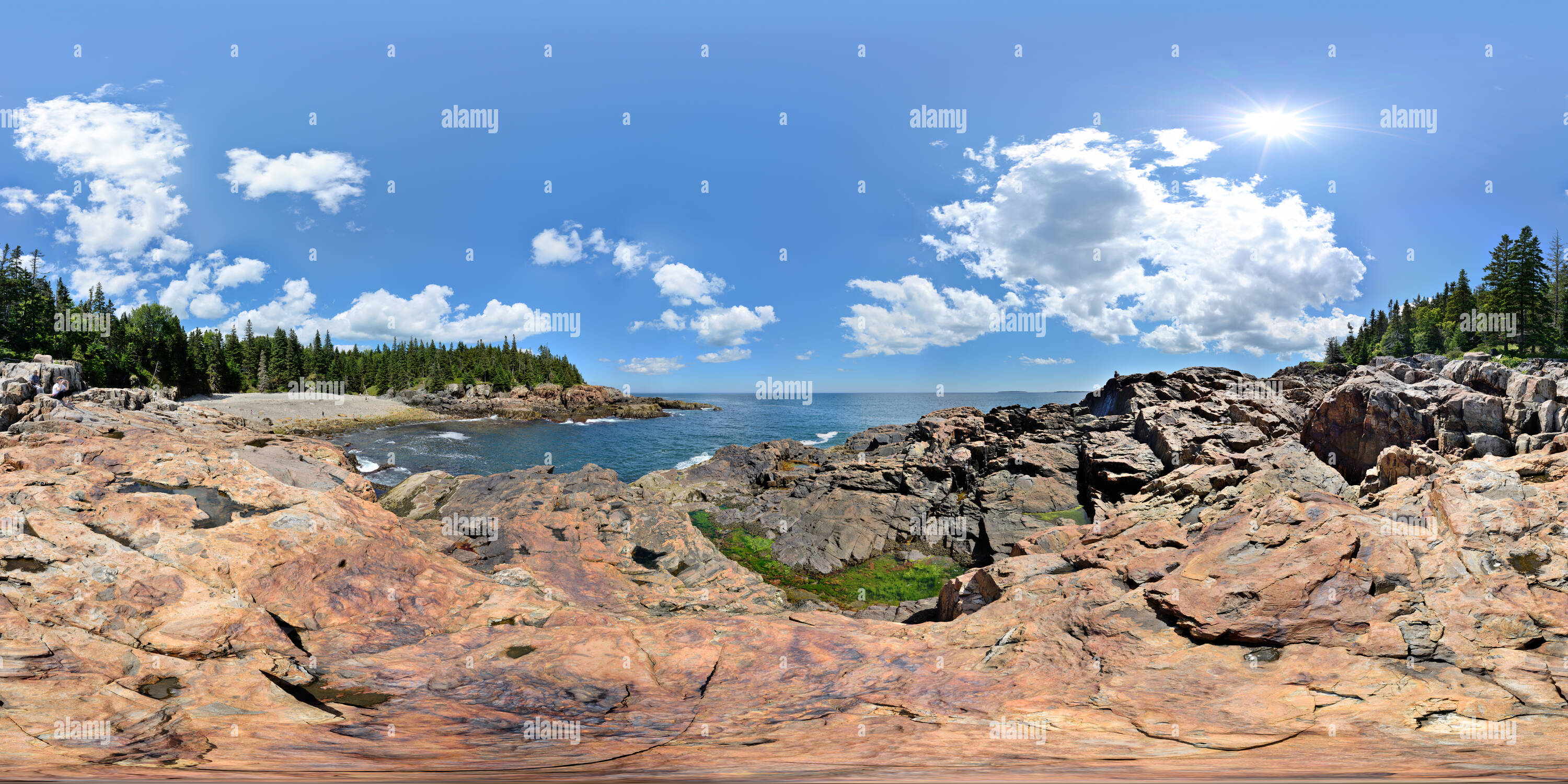 360° view of Little Hunters Beach, Acadia NP, Maine, USA Alamy