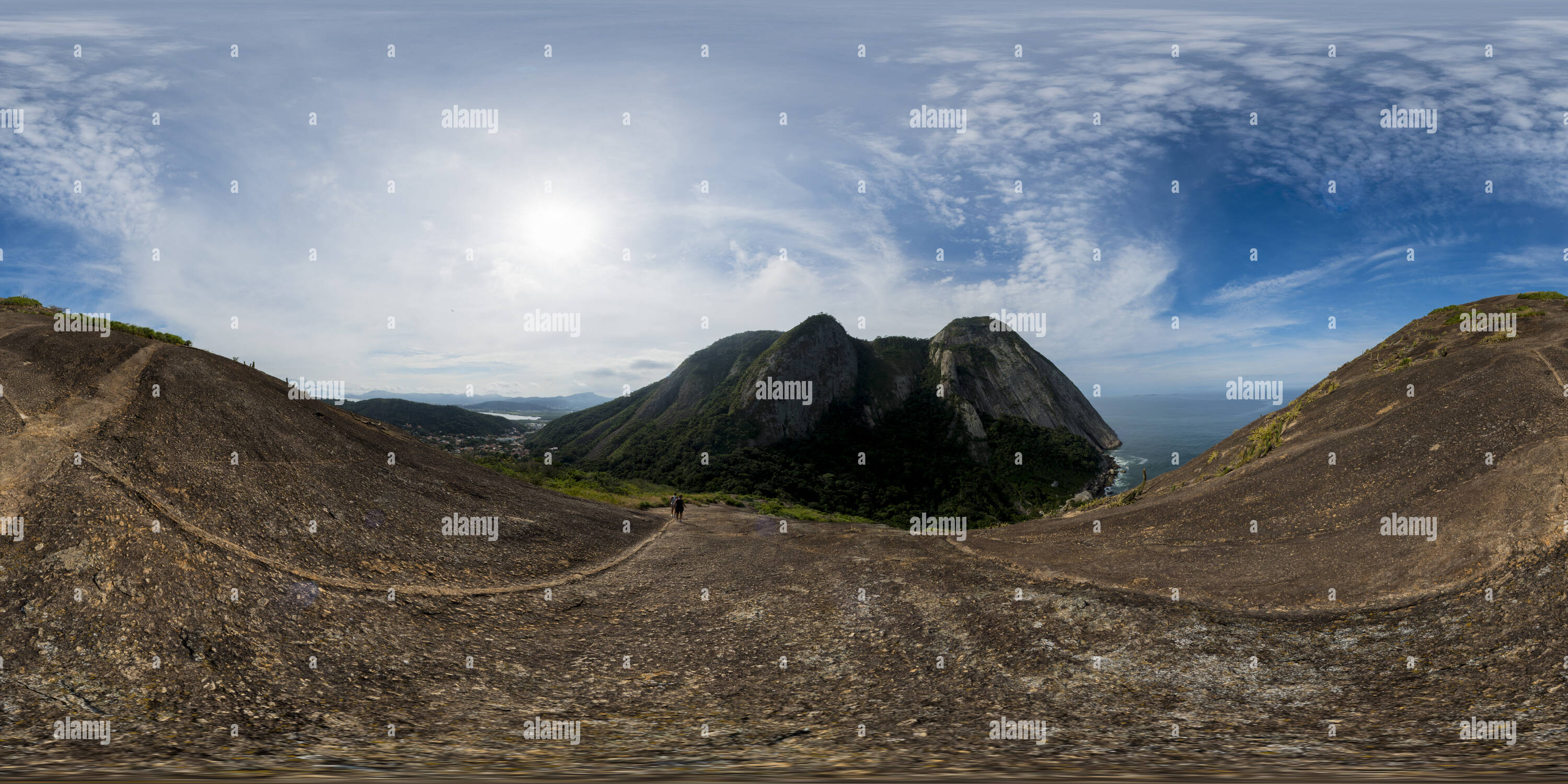 360 degree panoramic view of Coast Itacoatiara to the forest, Brazil