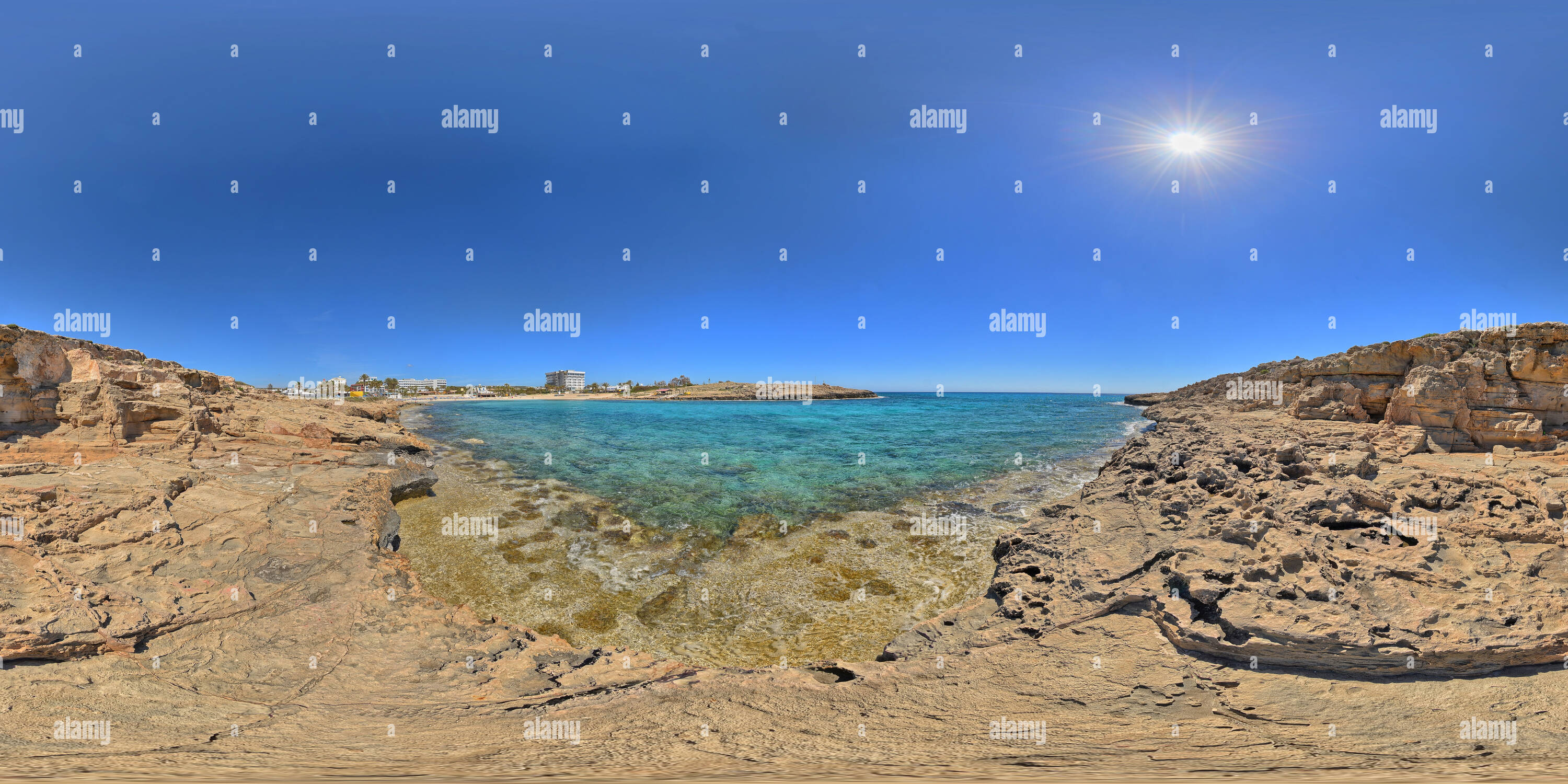 360° view of Agia Napa Nissi beach - Alamy