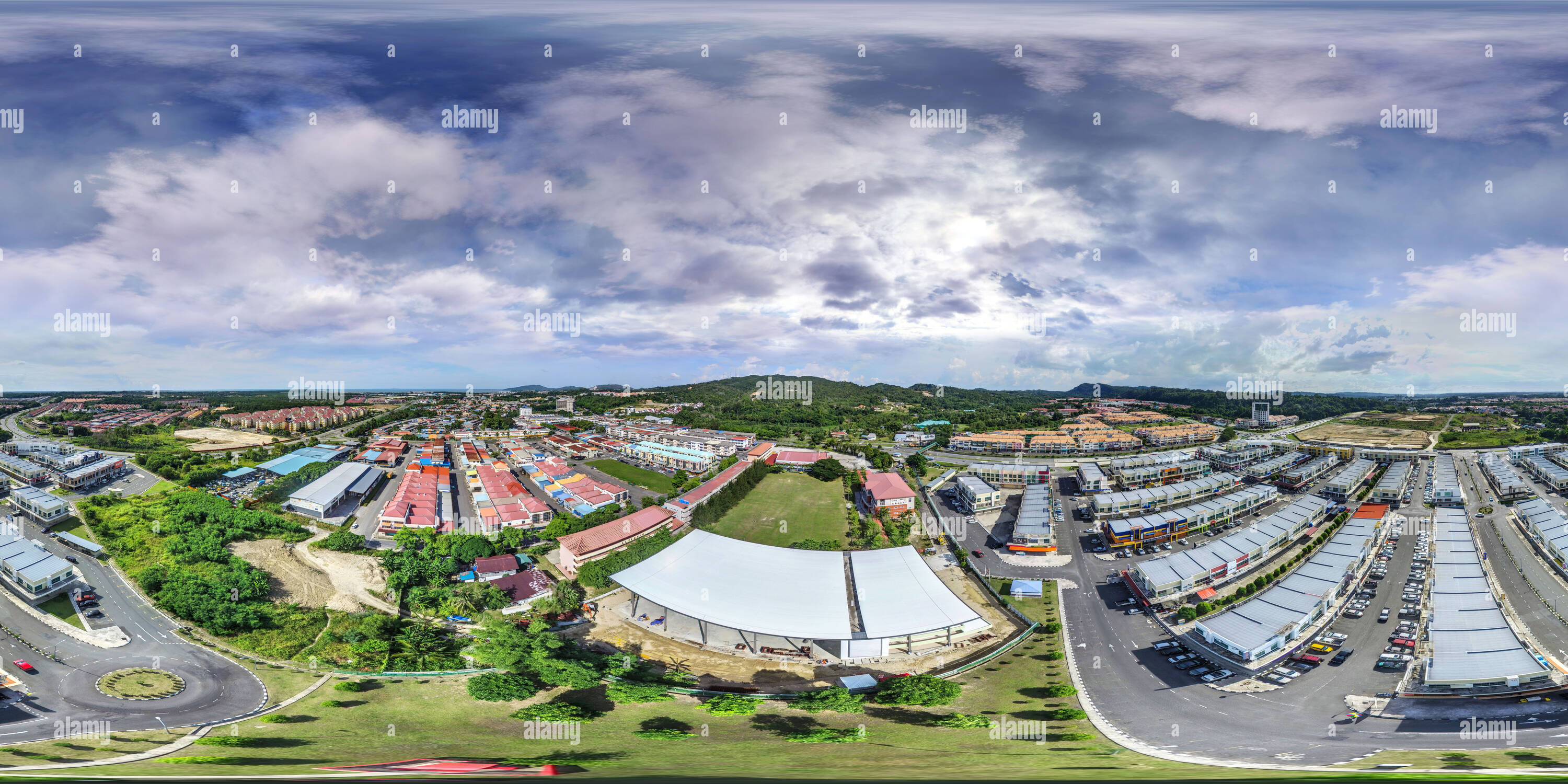 360 View Of Aerial View Of Prima Square Sandakan Sabah Malaysia Alamy