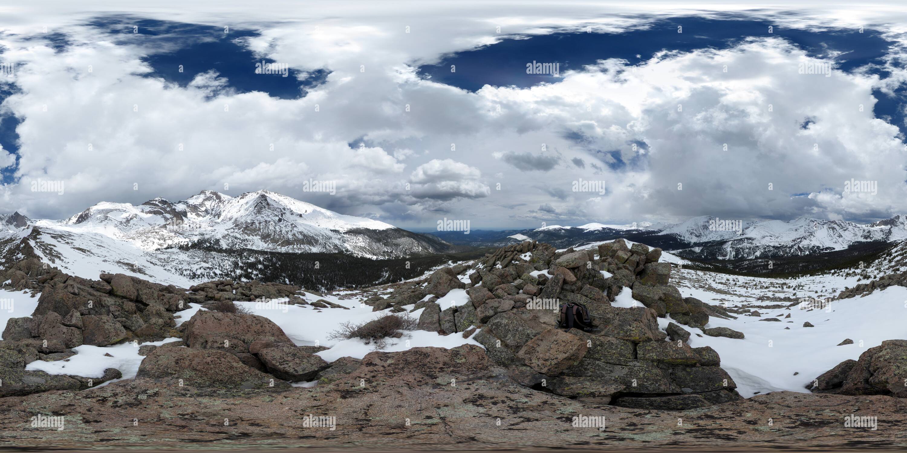 360 degree panoramic view of Mt. Orton (11724'/3574m) summit